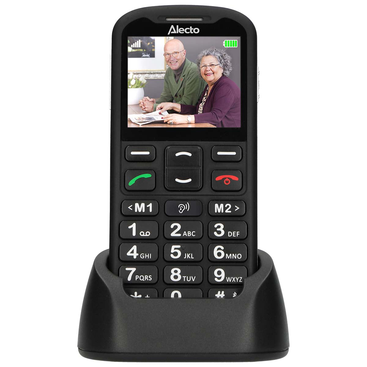 Alecto - Mobiltelefon til seniorer med SOS-panikknap - CM10