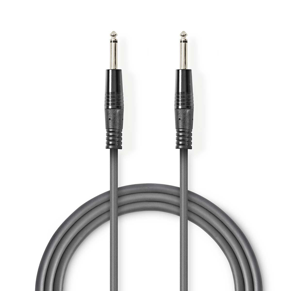 Nedis - Mono Audio kabel | 6.35 mm Hanstik | 6.35 mm Hanstik | Nikkelplateret | 5.00 m | Runde | PVC - COTH23000GY50