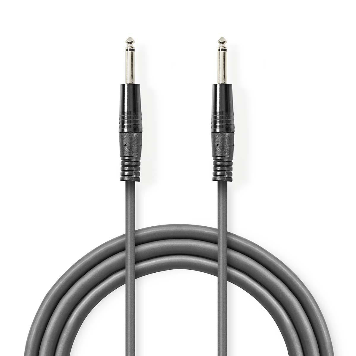 Nedis - Mono Audio kabel | 6.35 mm Hanstik | 6.35 mm Hanstik | Nikkelplateret | 3.00 m | Runde | PVC - COTH23050GY30