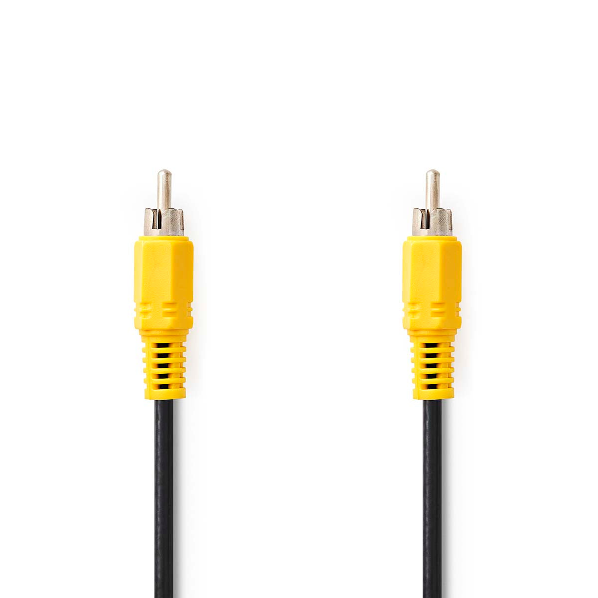 Nedis - Composite Video kabel | RCA Hanstik | RCA Hanstik | Nikkelplateret | 480p | 10.0 m | Runde | PVC | Sort | Label - CVGL24100BK100
