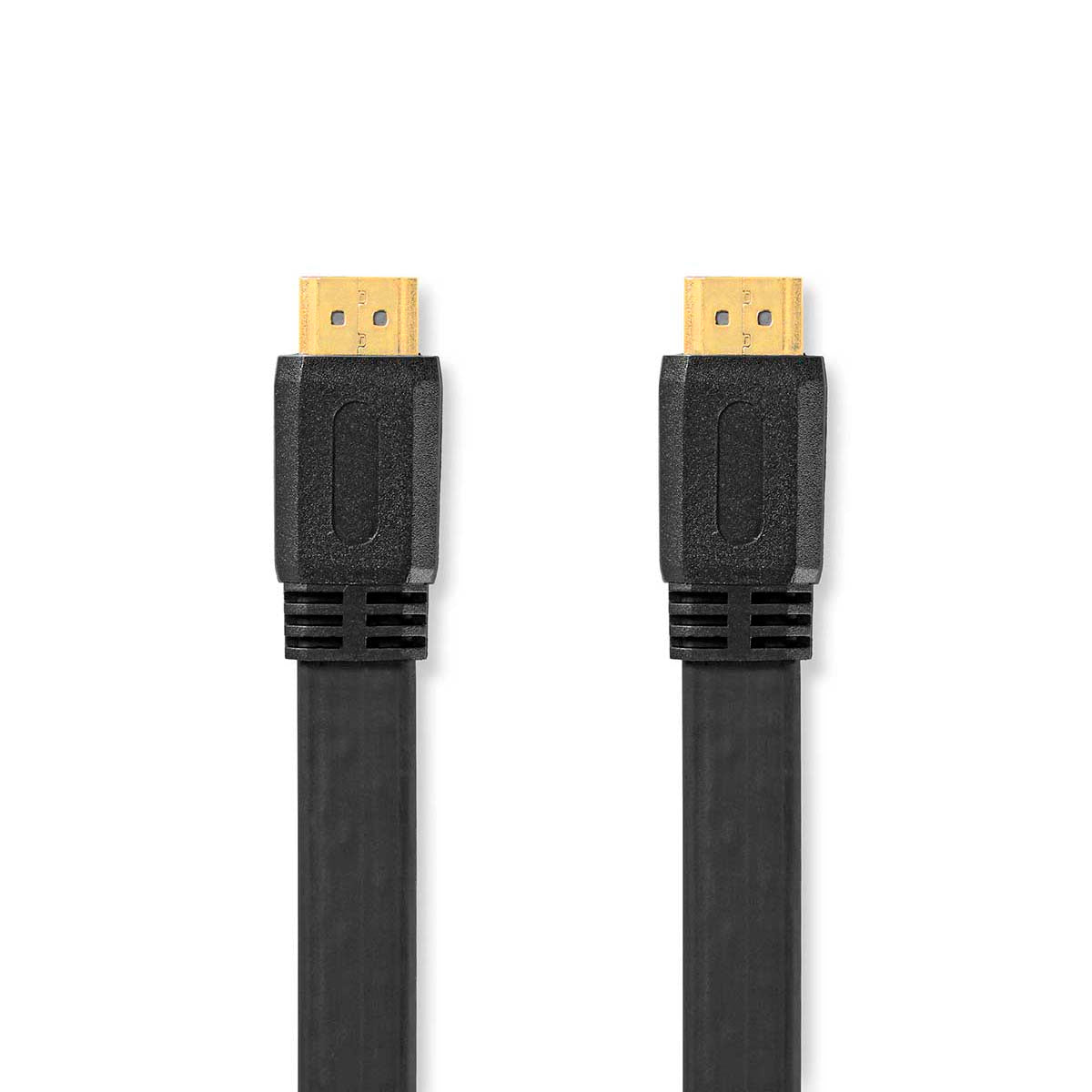 Nedis - High Speed HDMI ™ kabel med Ethernet | HDMI™ Stik | HDMI™ Stik | 4K@30Hz | 10.2 Gbps | 3.00 m | Fladt | PVC | Sort | Konvolut - CVGP34100BK30