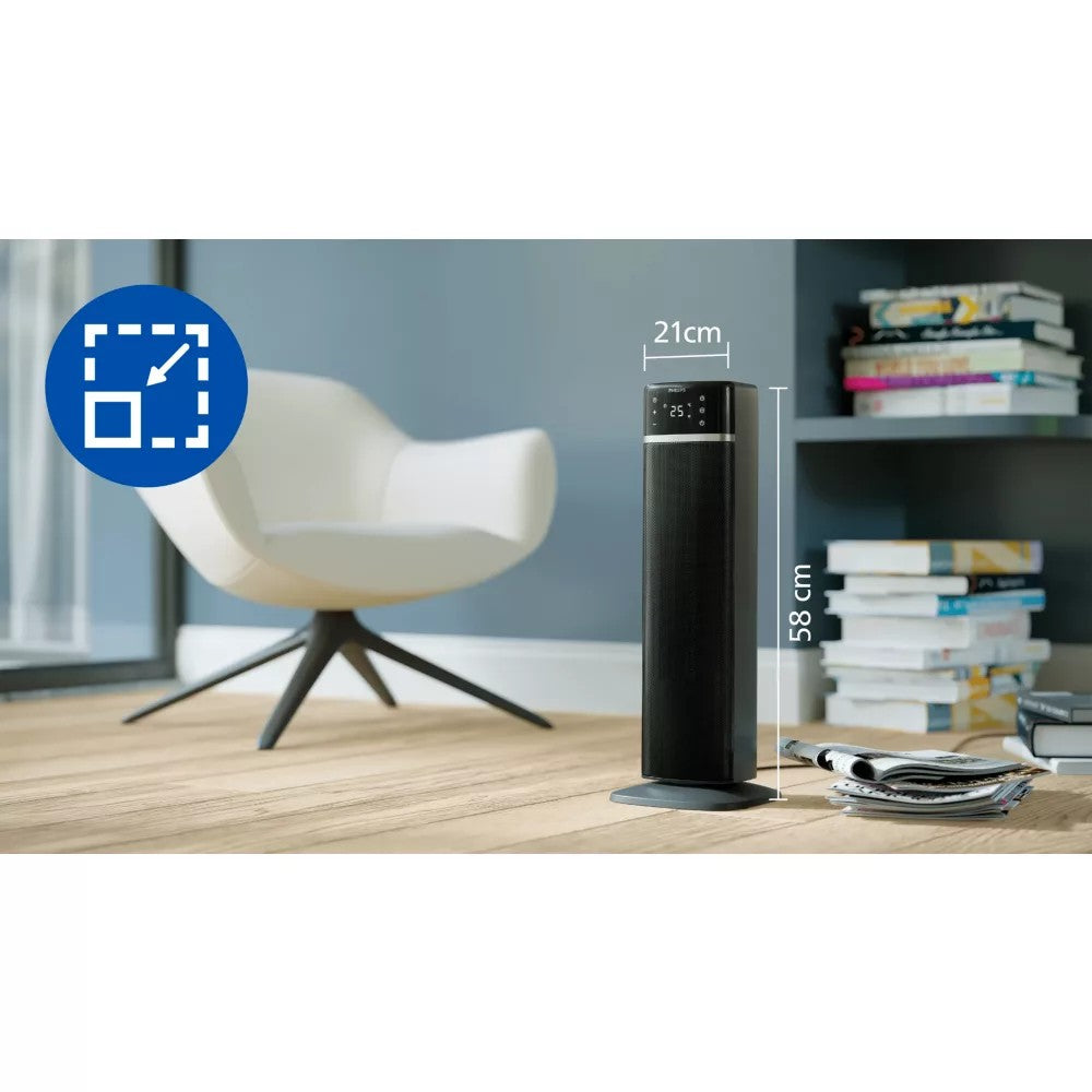 Philips CX5120/11 5000 Series Smart Tower Keramisk Varmeblæser - Mørkegrå