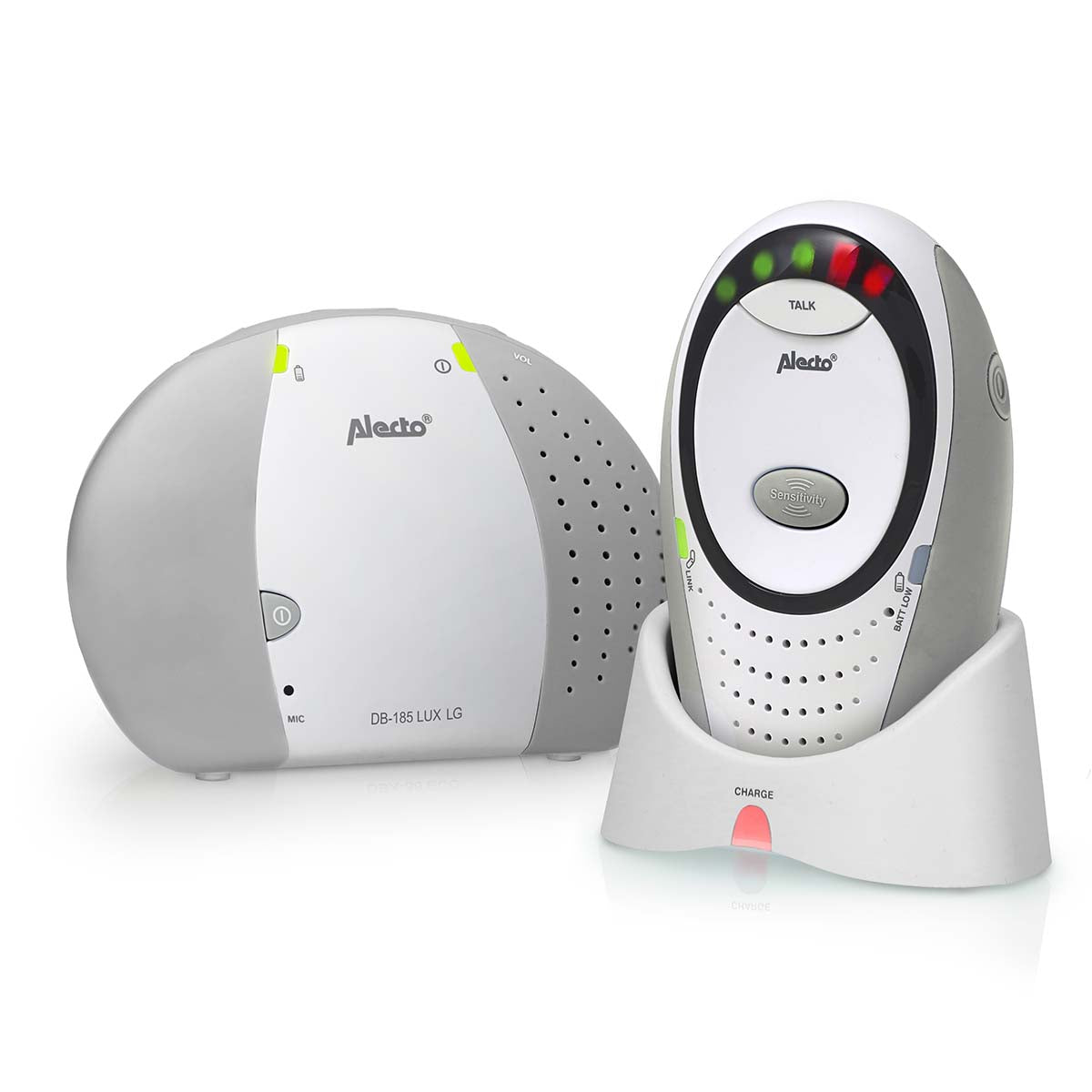 Alecto - Full Eco DECT-babyalarm lysegrå - DB-185 LUX LG