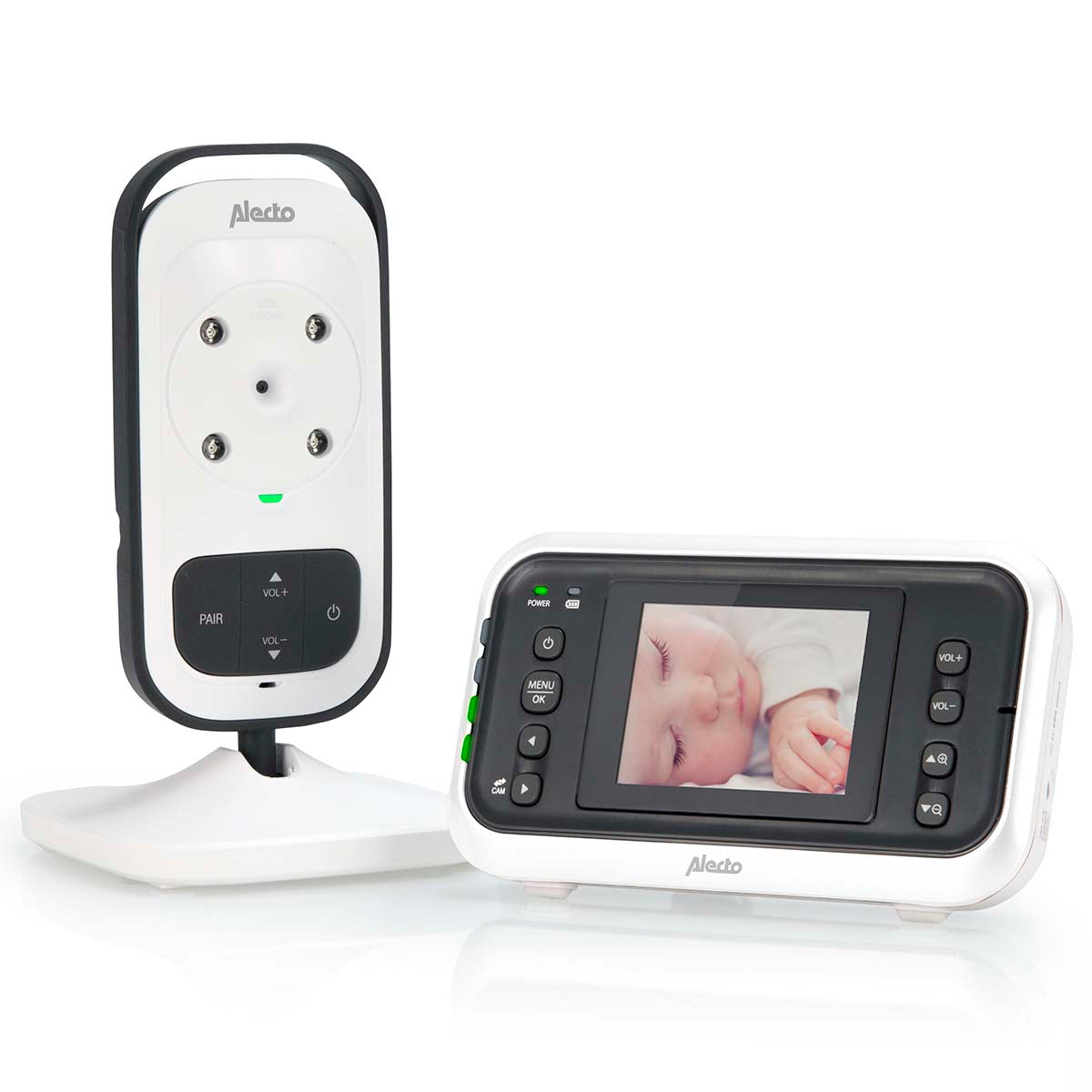 Alecto - DVM-75 Video babyalarm med 2,4" farvedisplay hvid/antracit