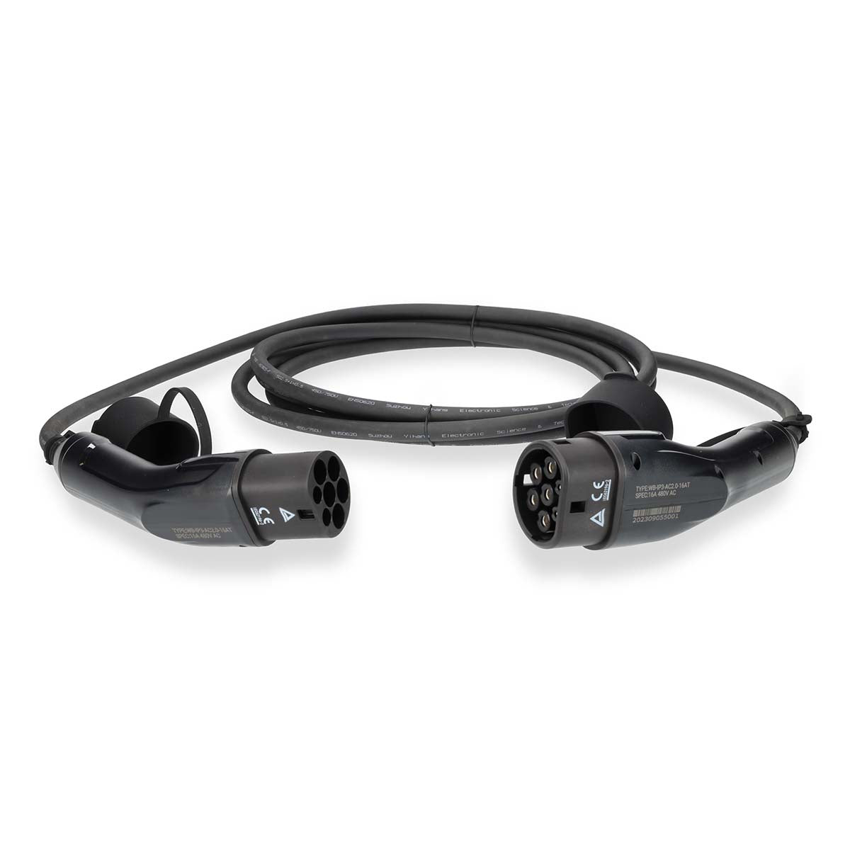 Nedis - Kabel til elbil | Cable Type 2 | 16.0 A | 11000 W | 3-faser | 5.00 m | Sort | Gaveæske - EVCA11KWBK50