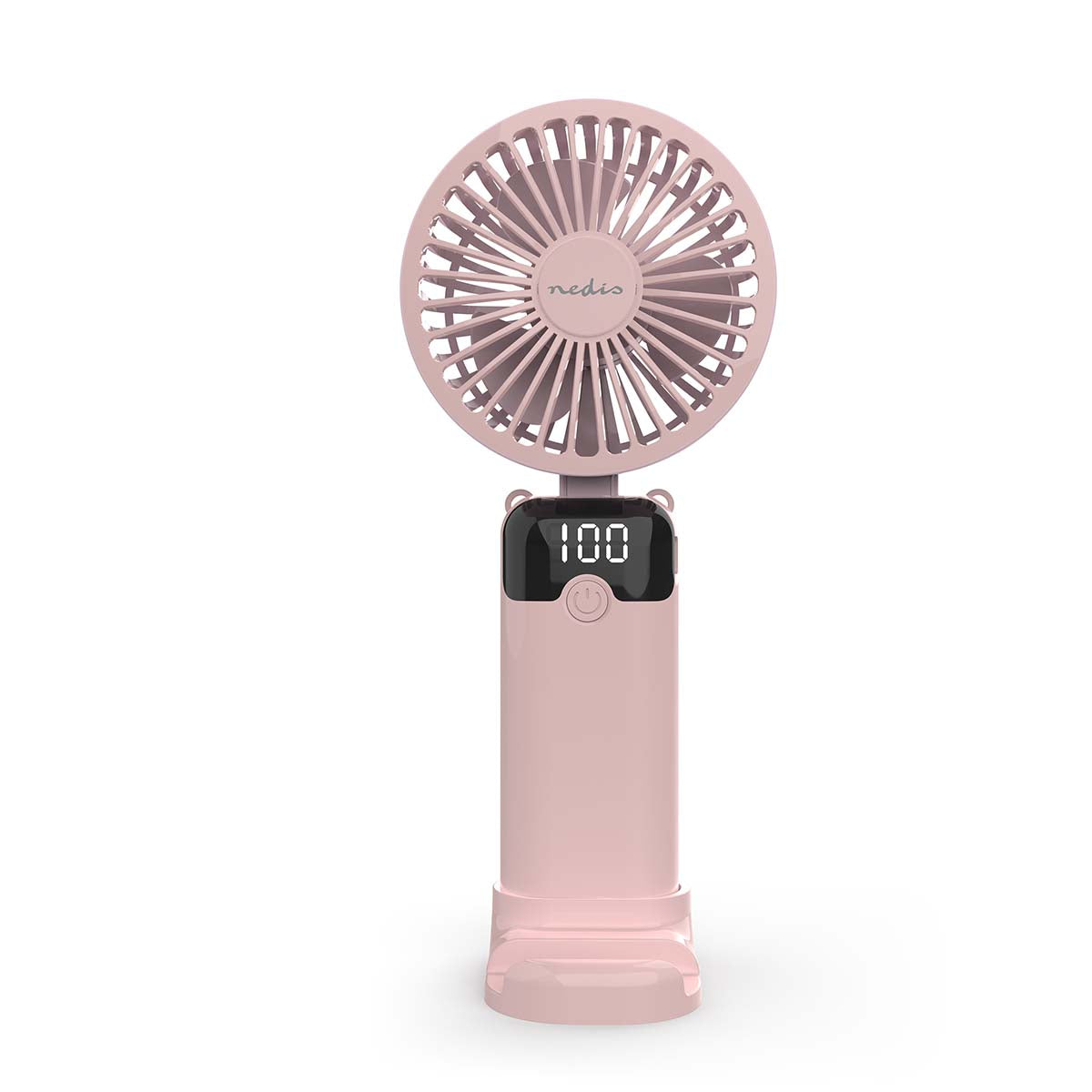 Nedis - Håndventilator | 90 mm | 6-hastighedsindstilling | Pink - FNHH3PK