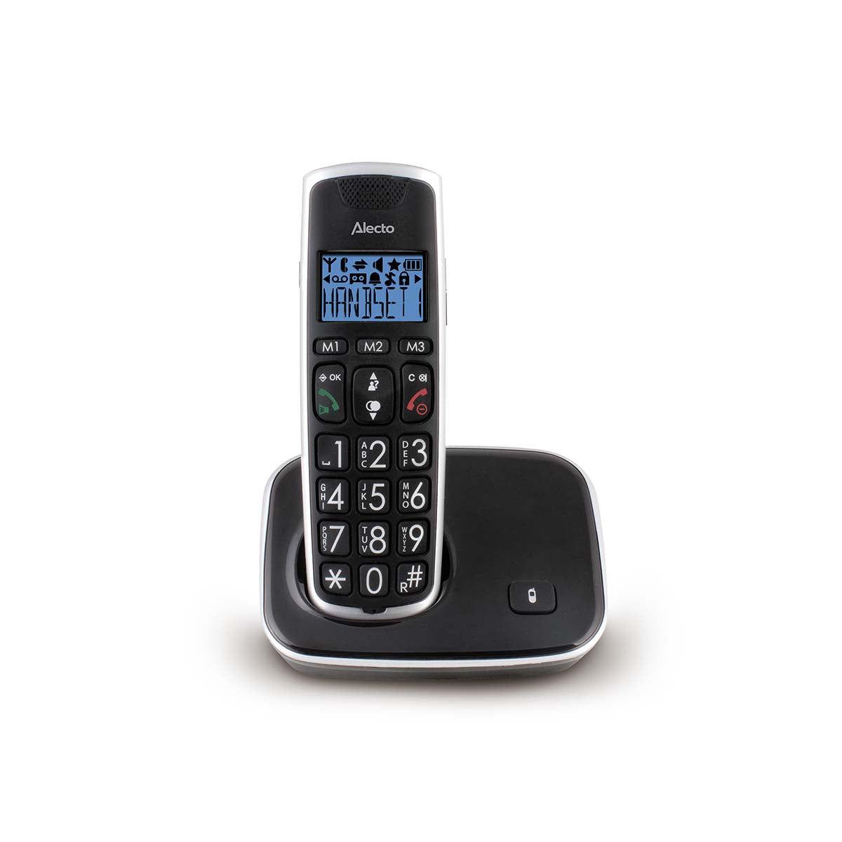 Alecto - Senior DECT-telefon med store taster og 1 håndsæt, sort - FX-6000