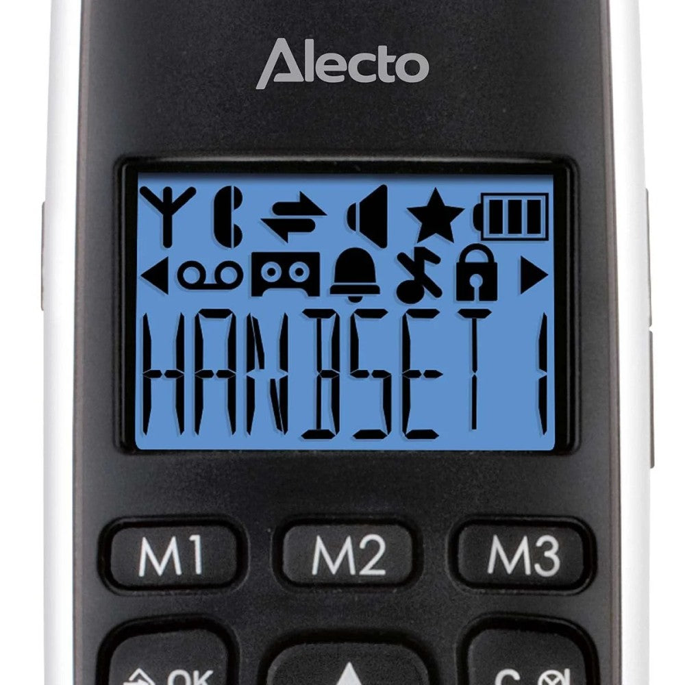 Alecto - Senior DECT-telefon med store taster og 2 håndsæt, sort - FX-6020