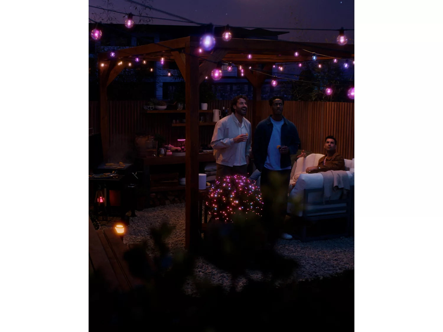 Philips Festavia Hue udendørs lyskæde med globepærer, 7 meter, 10 pære
