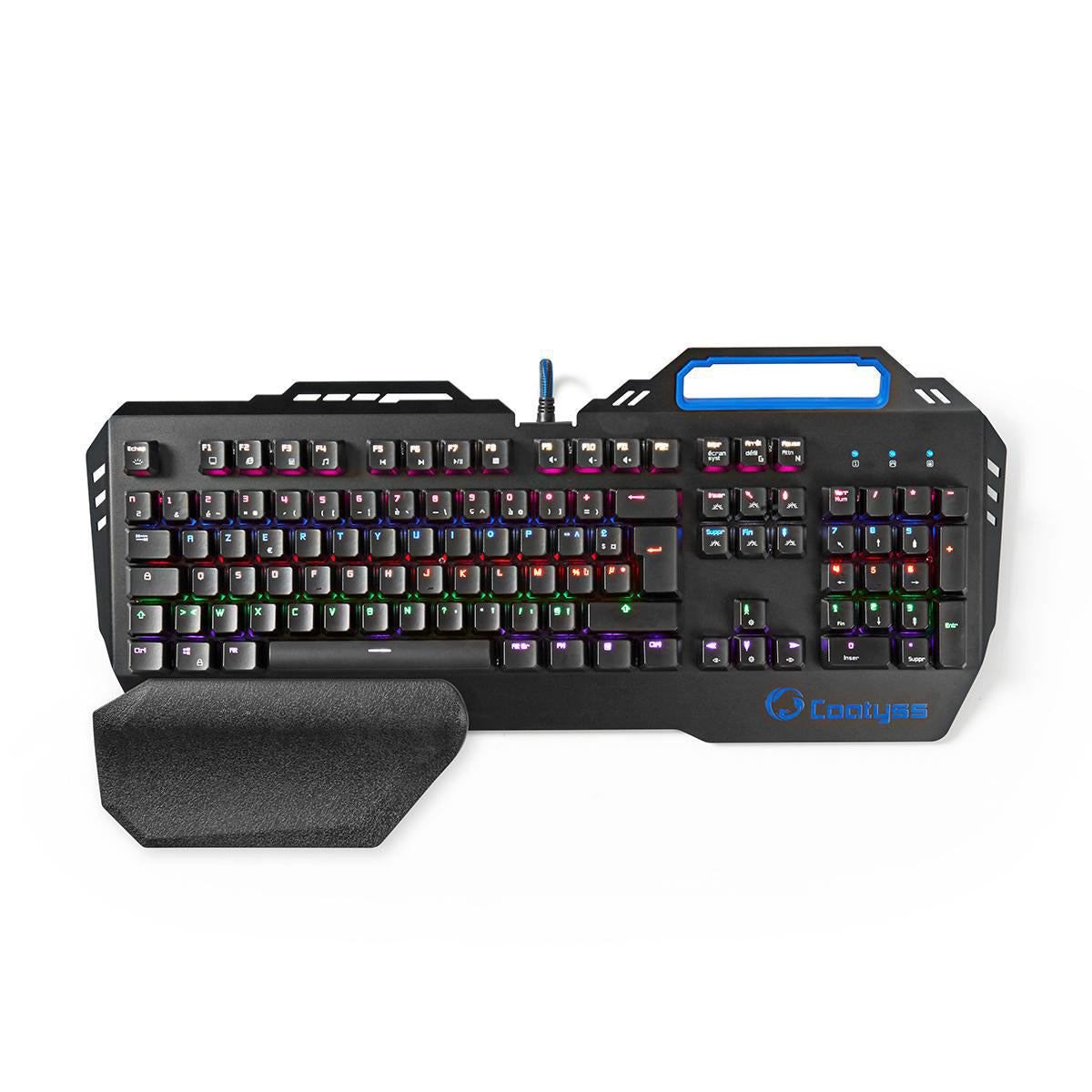 Nedis - Wired Gaming Keyboard | USB | Mekaniske Taster | RGB | Fransk | FR layout | USB Drevet | Strømkabellængde: 1.70 m | Gaming - GKBD400BKFR