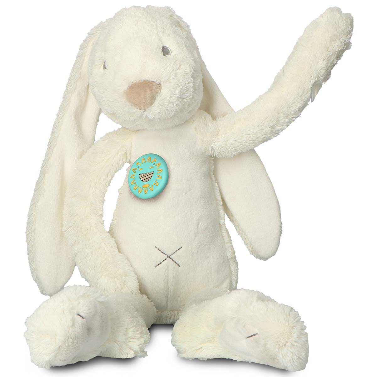 Alecto - Baby HeeHee + udstoppet kanin - Chat-knap, gør dit krammedyr til en interaktiv ven - HEEHEETOYRABB
