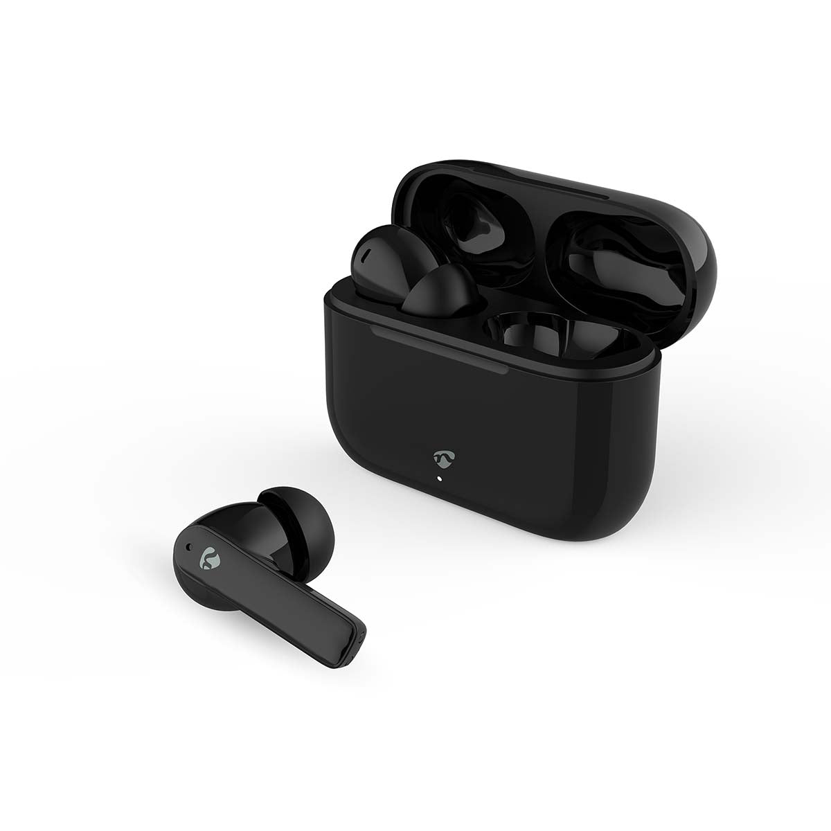 Nedis - Fuldt Trådløse hovedtelefoner | ENC (Environmental Noise Cancelling) | Bluetooth® | Maksimal batteritid: 24 timer | Touch Control | Opladningsholder | Trådløs opladningsetui | Indbygget mikrofon | Understøtter stemmestyring | Støjreduktion | IP...