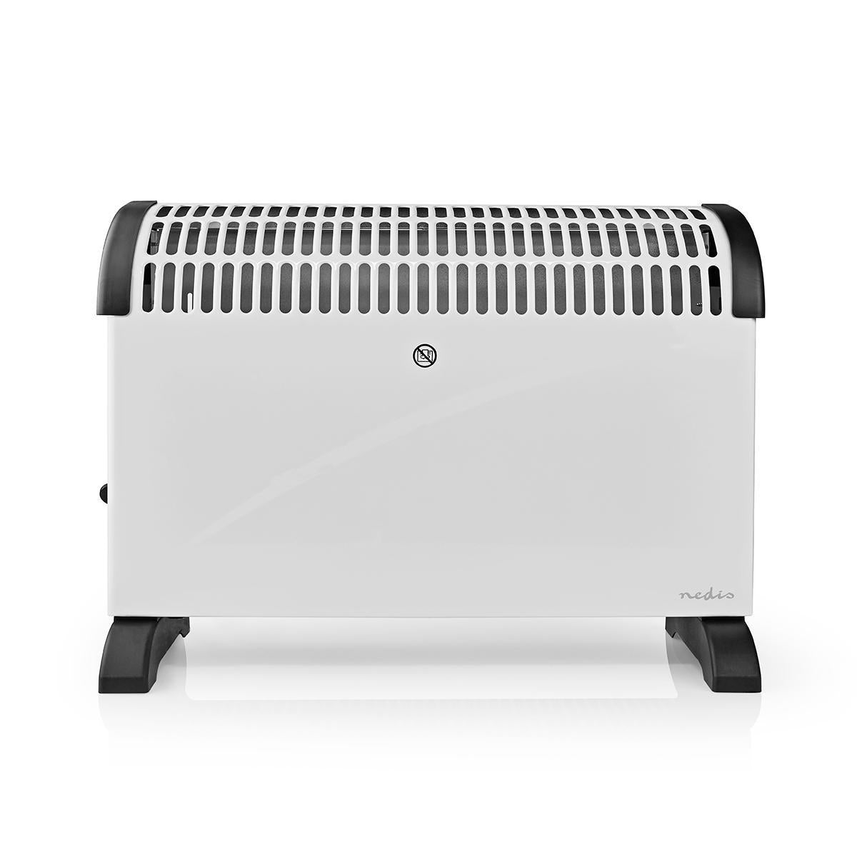 Nedis - Elradiator | 2000 W | 3 Varmeindstillinger | Justerbar termostat | Fald over beskyttelse | Integrerede håndtag | Hvid - HTCO10FWT