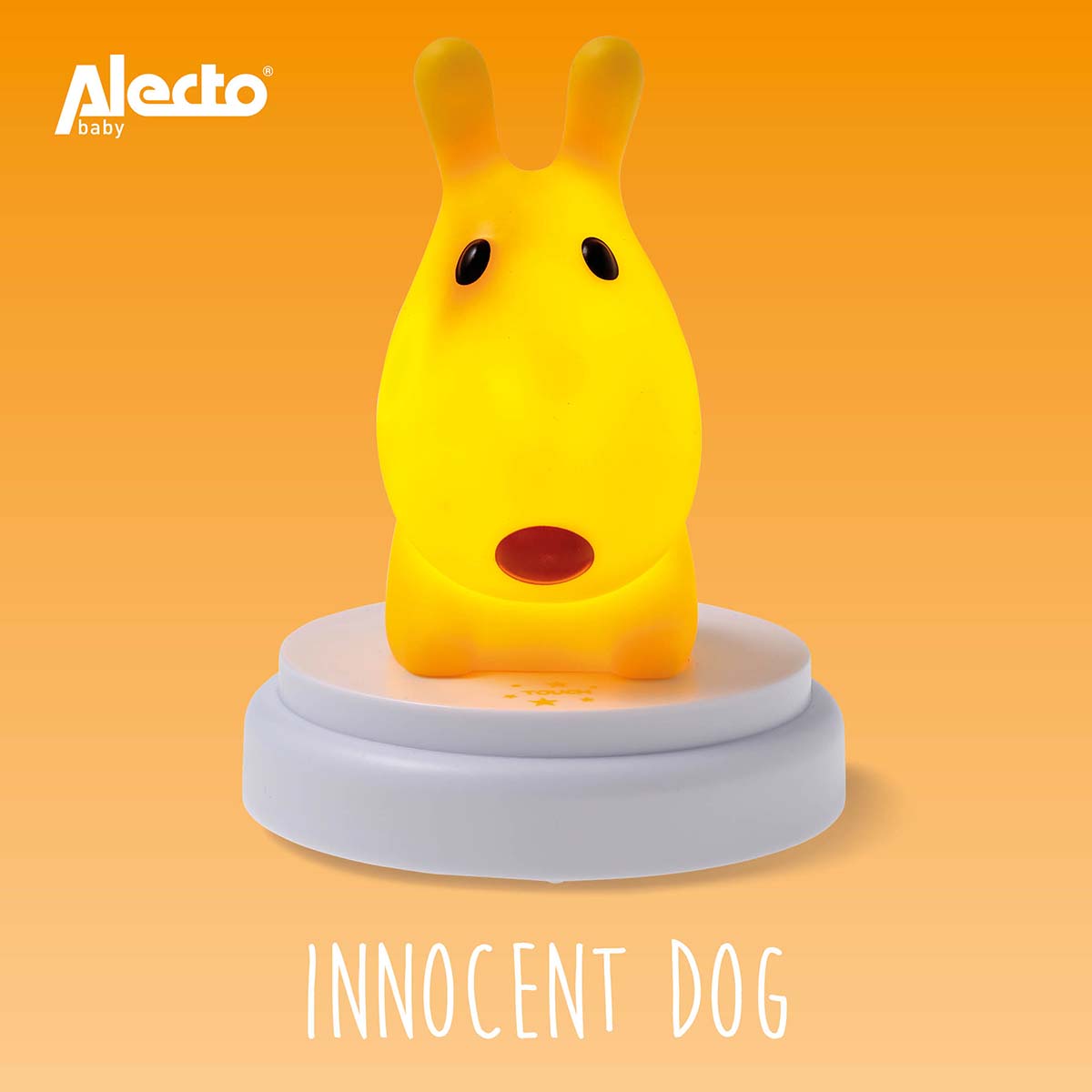 Alecto - INNOCENT DOG LED natlys hund gul - INNOCENT DOG