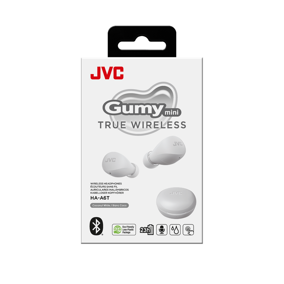 JVC HA-A6T-WU Gumy Mini True Wireless In-Ear hovedtelefoner - Hvid