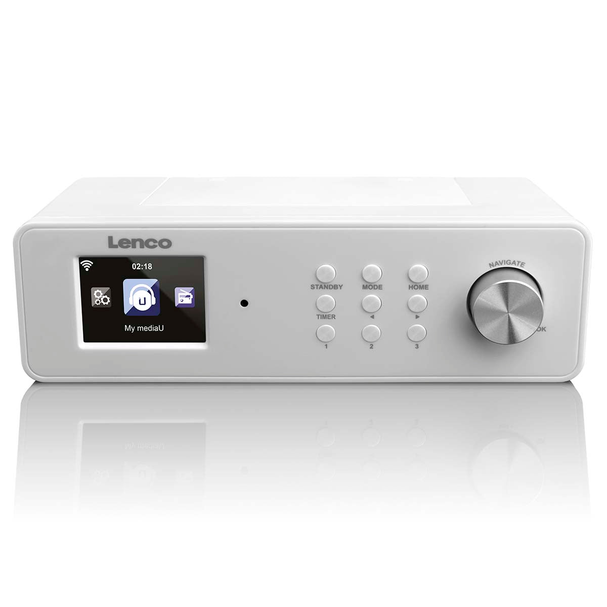 Lenco - Internetradio til køkkenet med FM White - KCR-2014