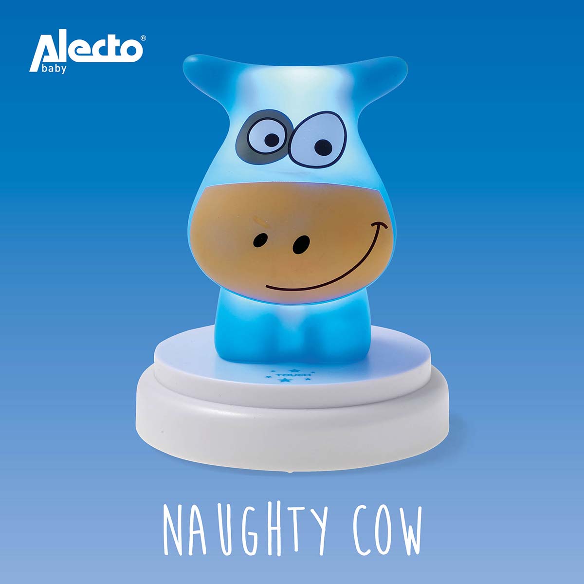 Alecto - FRÆK KO LED nat lys ko blå - NAUGHTY COW