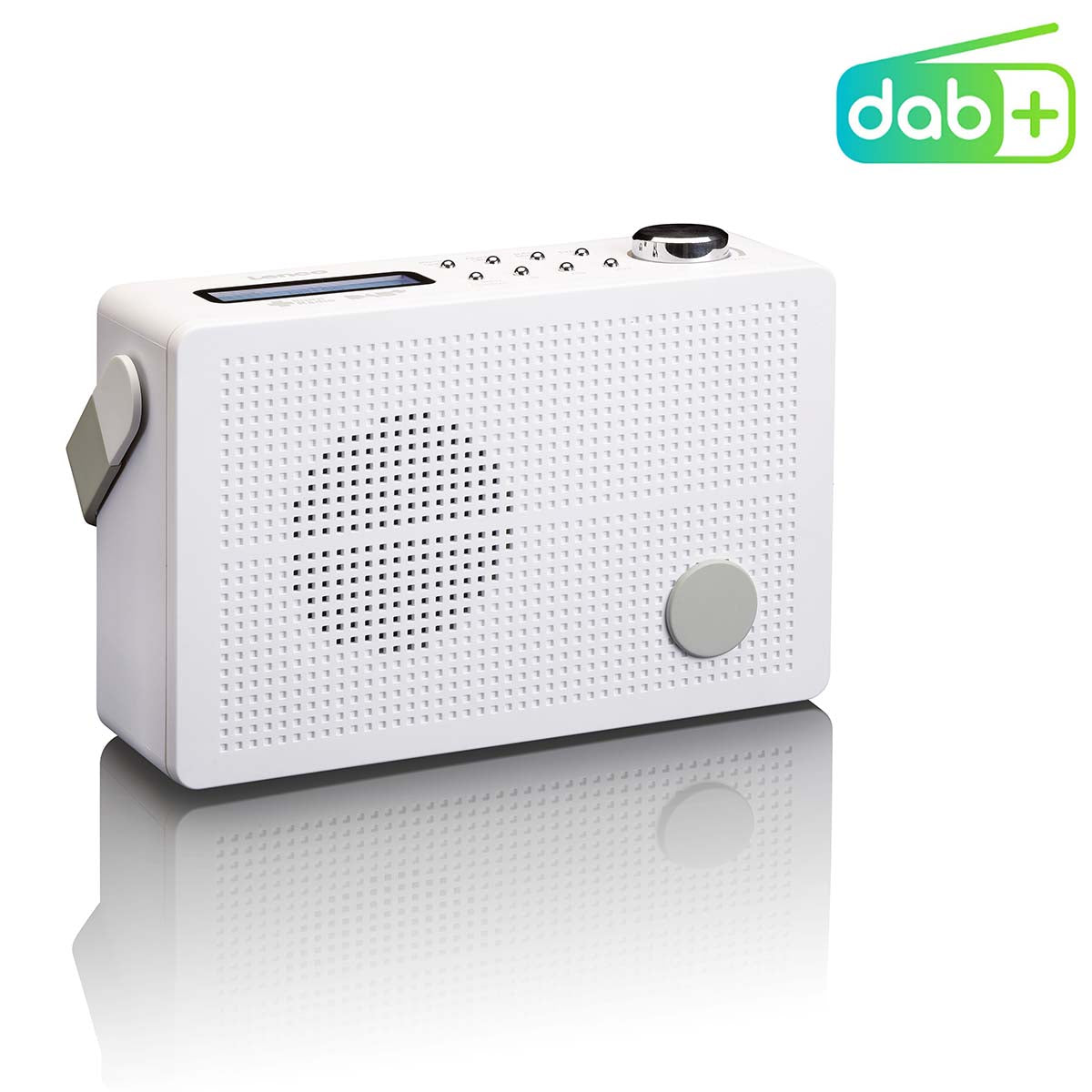 Lenco - Bærbar DAB+/FM-radio med alarmfunktion Hvid - PDR-030WH