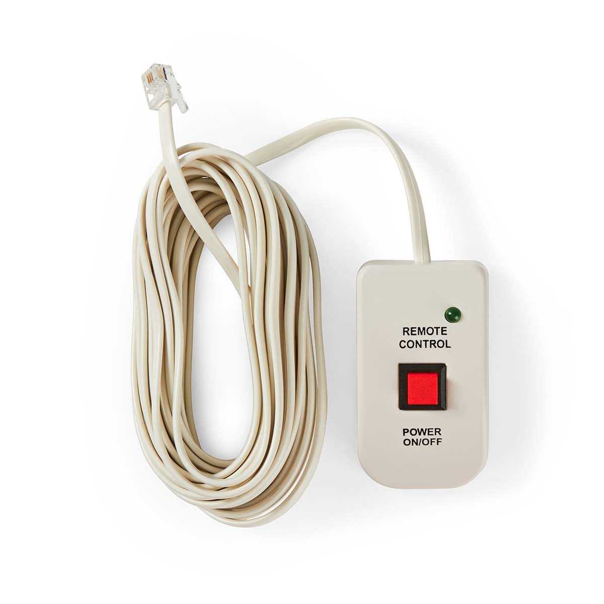 Nedis - Power Inverter fjernbetjening | 5.00 m | RJ10 | Hvid - PIMSRC05WT