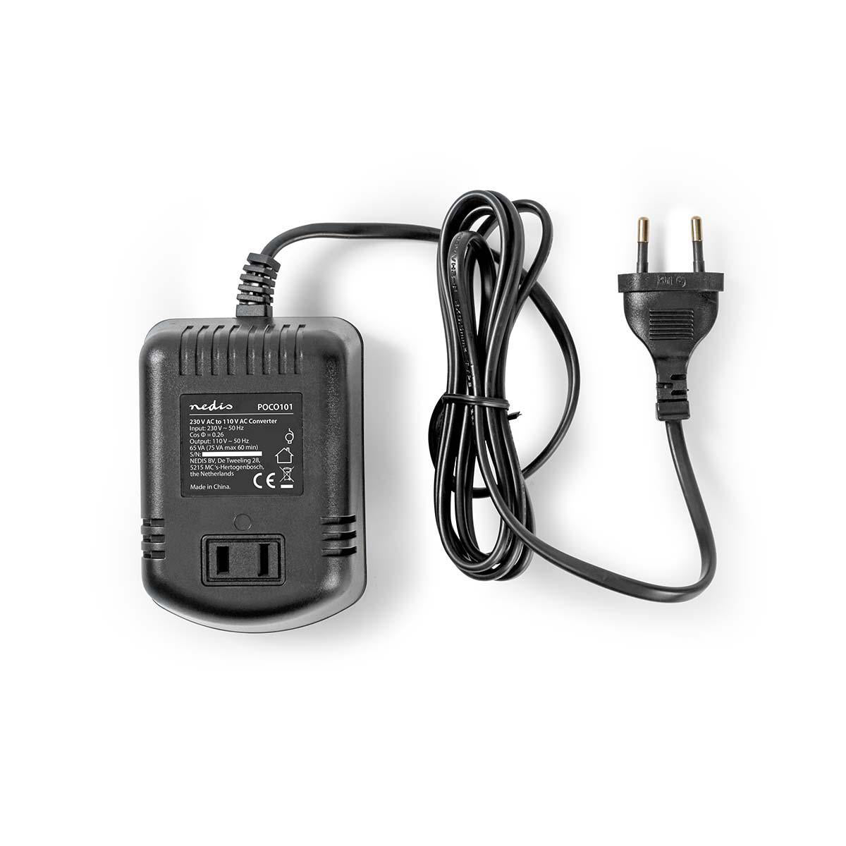 Nedis - Power Converter | Strømforsyning | 230 V AC 50 Hz | 65 W | Euro | Sort - POCO101