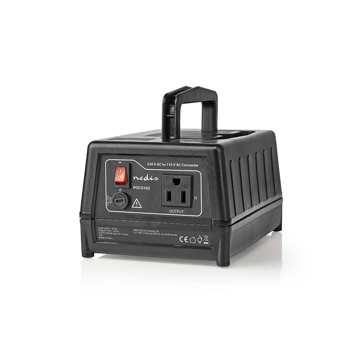 Nedis - Power Converter | Strømforsyning | 230 V AC 50 Hz | 270 W | EU stik | Sort - POCO102