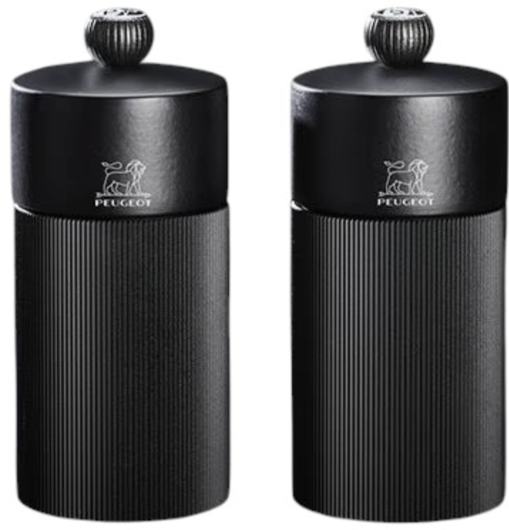 Peugeot Line Duo Salt- og Peberkværnsæt Z, 12 cm, Mat Sort