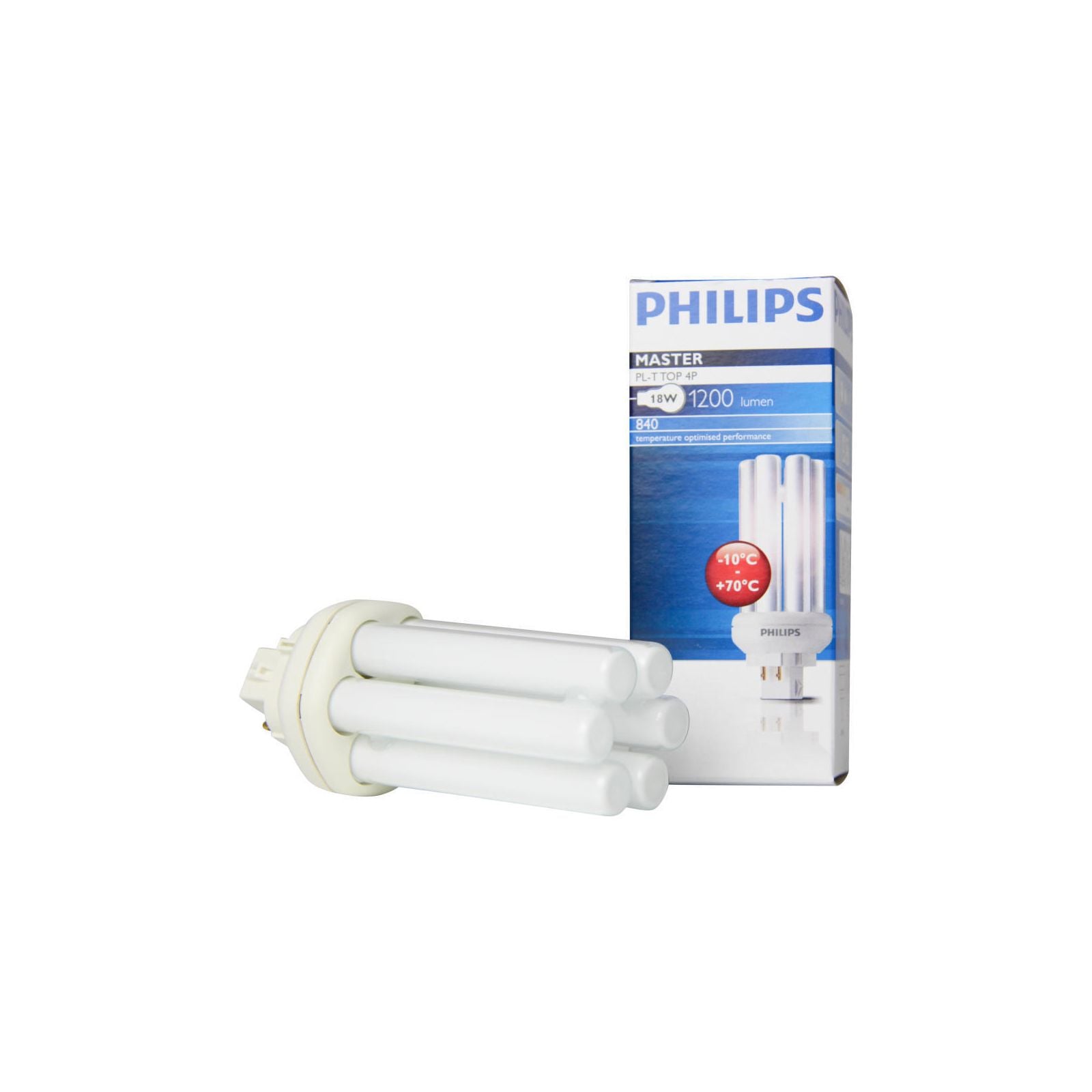 Philips MASTER PL-T Top 18W - 840 kold hvid | 4 Pin