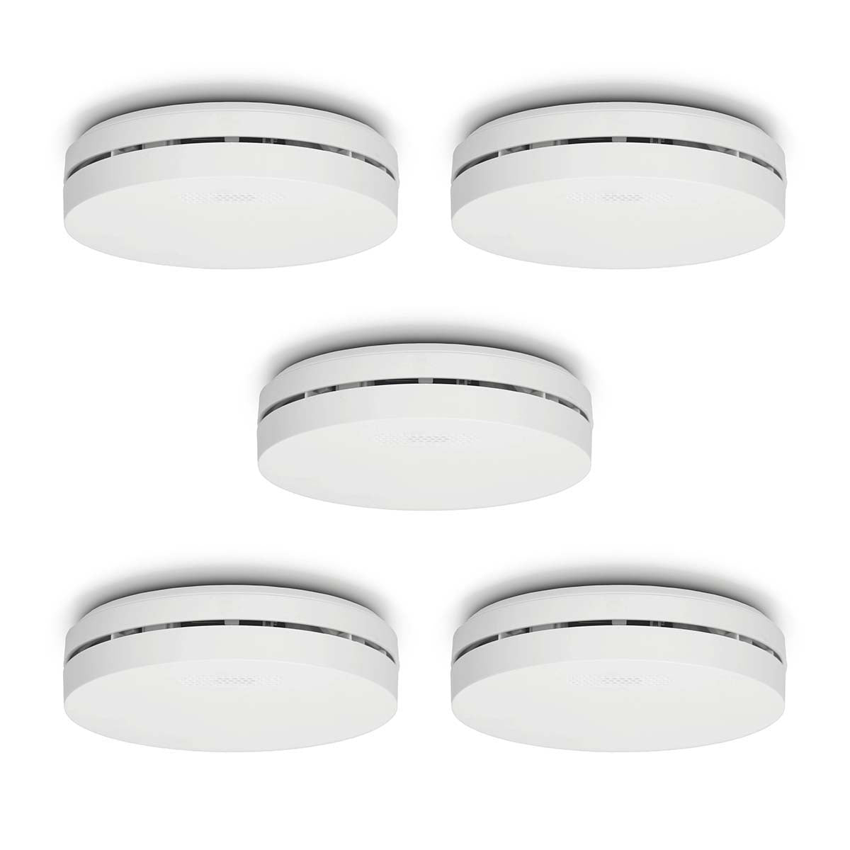 Alecto - Design røgdetektor 10 år 5-pak (SA300 DUO x2+SA300) Hvid - SA300 5X