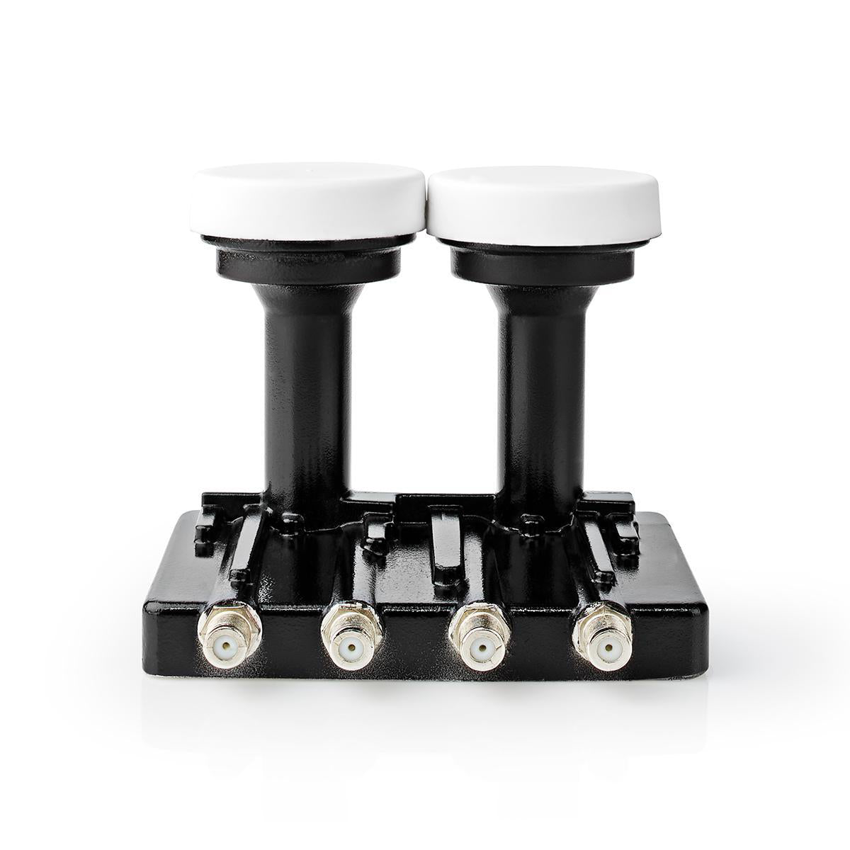 Nedis - LNB | Quad Monoblock 4.3° | Udgangsforbindelse: 4x F-Connector | Støjfigurinterval: 0.85 dB | Konverteringsydelse: 52 - 67 dB | Hvid | Egnet til: Astra1+ / Astra3 - SLNBQDM43BK