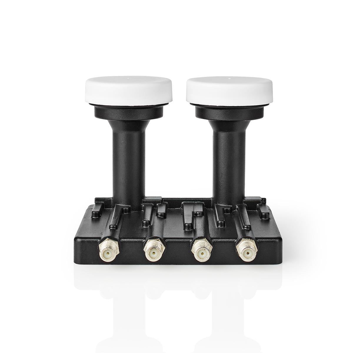 Nedis - LNB | Quad Monoblock 6.0° | Udgangsforbindelse: 4x F-Connector | Støjfigurinterval: 0.85 dB | Konverteringsydelse: 52 - 67 dB | Sort | Egnet til: Astra+ / Hotbird - SLNBQDM60BK