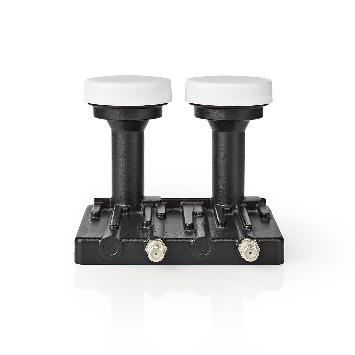 Nedis - LNB | Twin Monoblock 6.0° | Udgangsforbindelse: 2x F-Connector | Støjfigurinterval: 0.85 dB | Konverteringsydelse: 52 - 67 dB | Sort | Egnet til: Astra+ / Hotbird - SLNBTM60BK