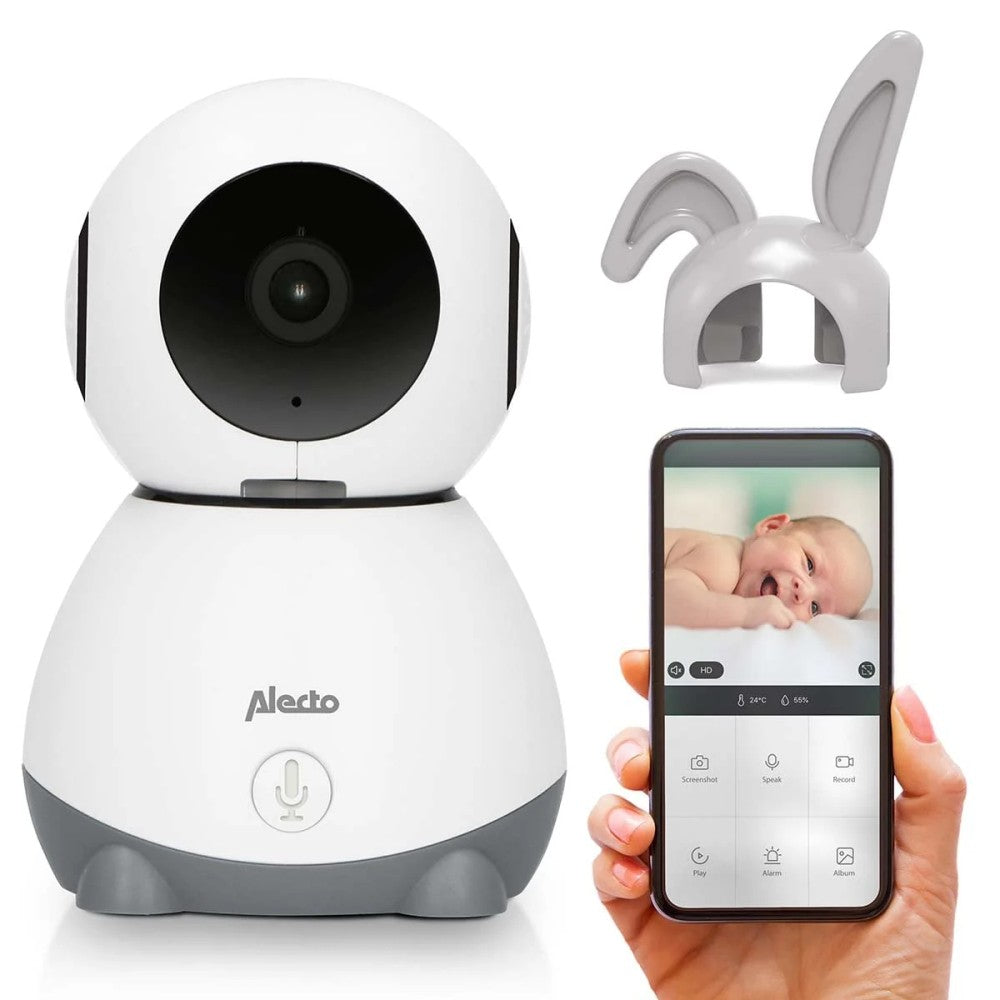Alecto - Wi-Fi-babyalarm med kamera Hvid/grå - SMARTBABY10