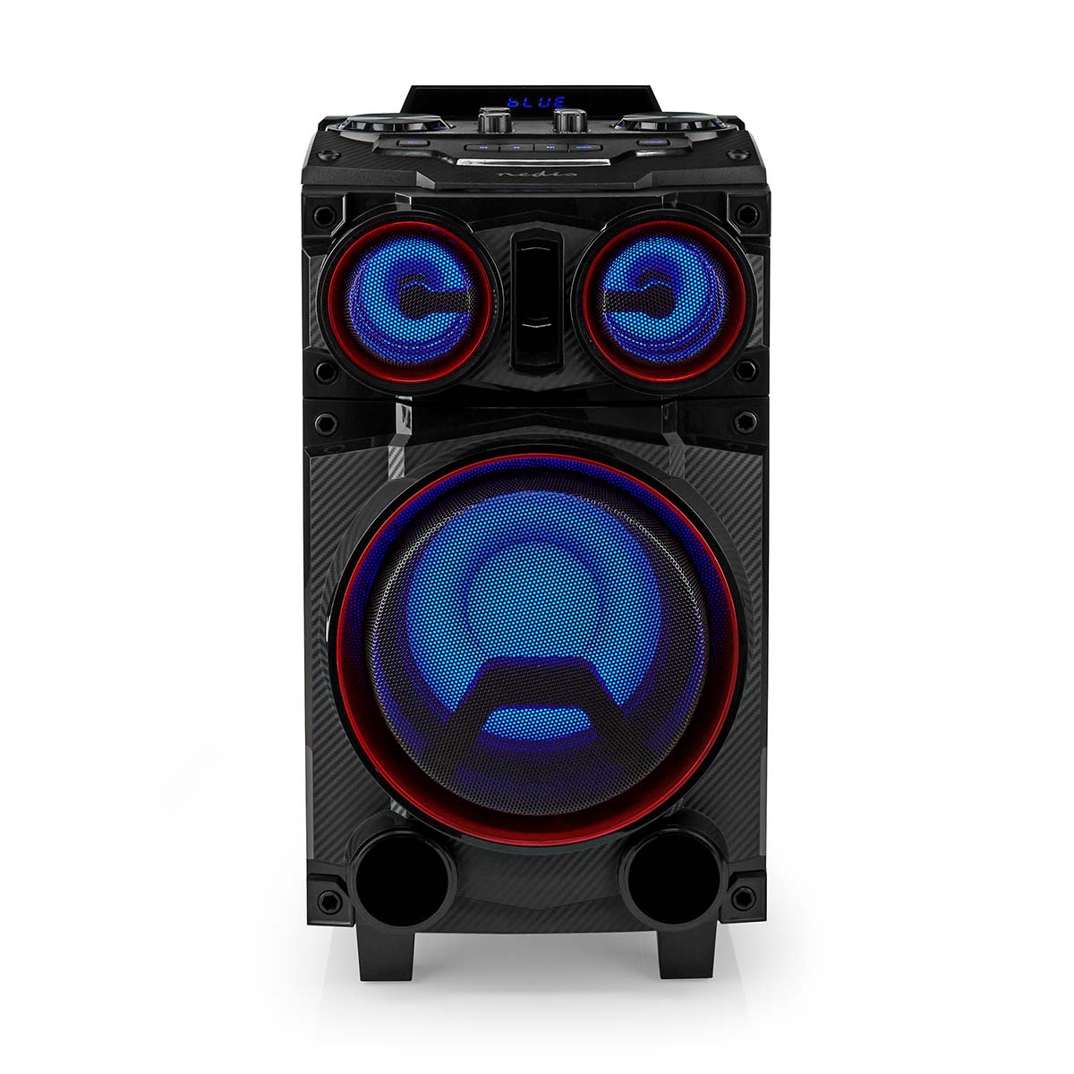 Nedis - Bluetooth® Party Speaker | Maksimal batteritid: 6.5 timer | 120 W | Bærehåndtag | Fest lys | Equalizer | Sort - SPPT800BK