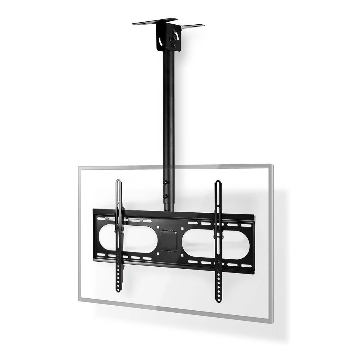 Nedis - Fuld Motion tv Ceiling Mount | 42 - 65 " | Maksimal vægt: 45 kg | Vipbar | Kan drejes | Minimum loftafstand: 716 mm | Maksimal loftafstand: 1160 mm | 1 Drejepunkt(er) | Stål | Sort - TVCM1350BK