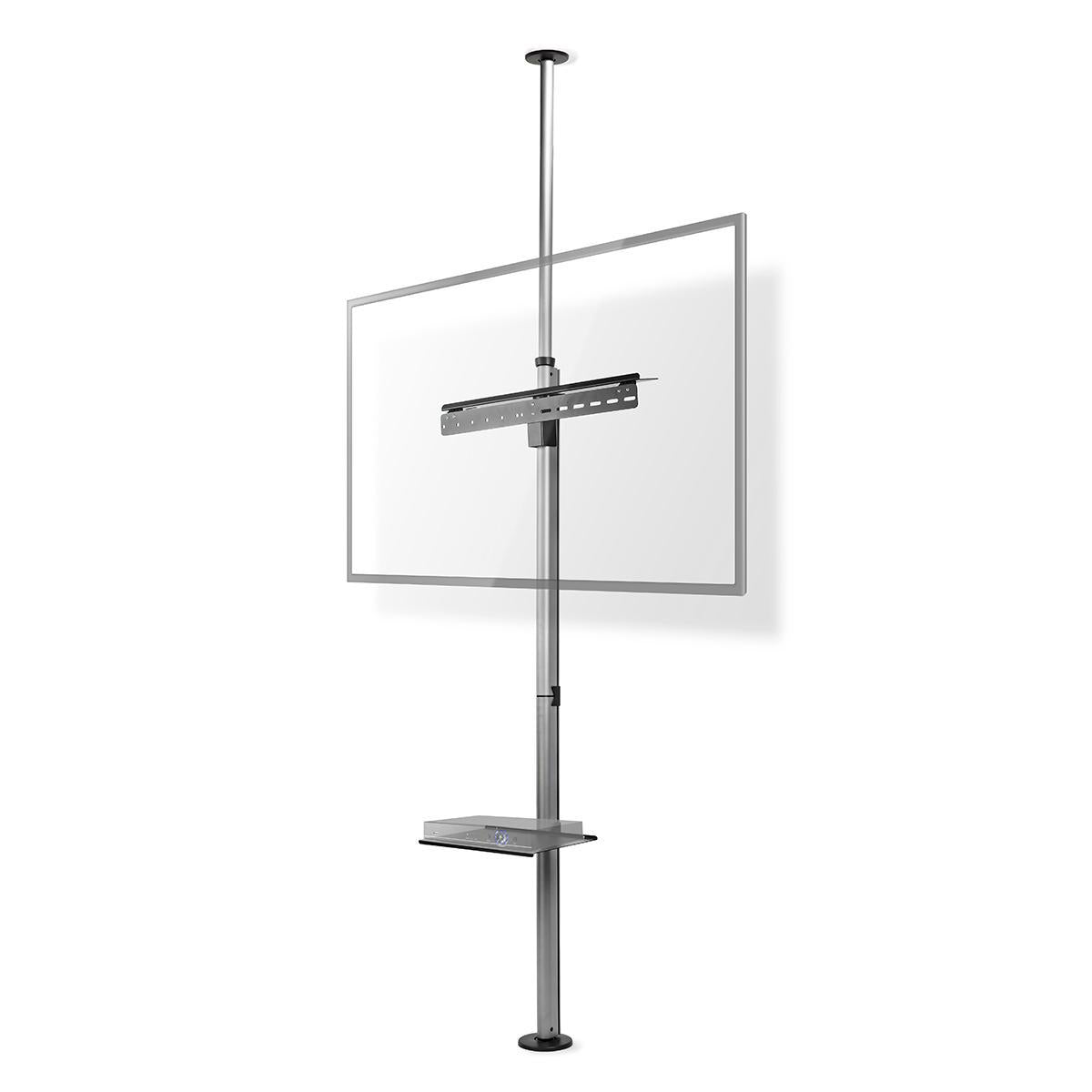 Nedis - Fuld Motion TV Stand | 37 - 70 " | Maksimal vægt: 30 kg | Vipbar | Kan drejes | Justerbare forudfastsatte højder | Aluminium / Stål | Sort / Sølv - TVSM5750BK