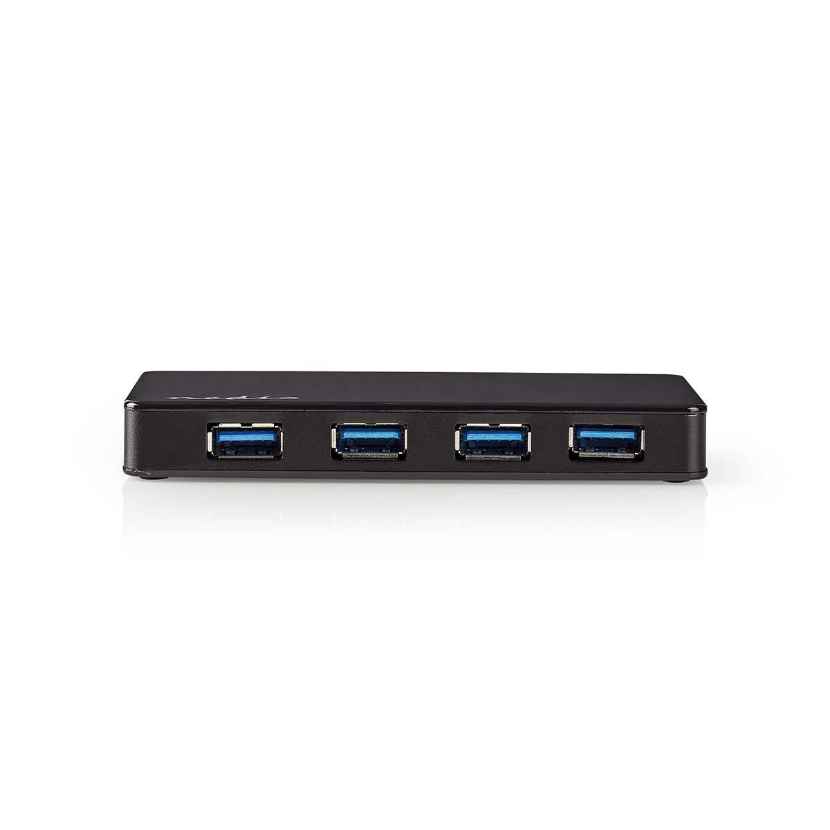 Nedis - USB-hub | USB-A Male | 4x USB A Female | 4-Port port(s) | USB 3.2 Gen 1 | Strømforsyning / USB Drevet | 4x USB - UHUBU3420BK