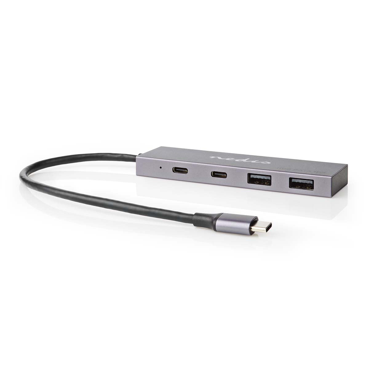 Nedis - USB-hub | 1x USB-C™ 3.2 Gen 2 Male | 2x USB-A 3.2 Gen 2 Female / 2x USB-C™ 3.2 Gen 2 Female | 4-Port port(s) | USB 3.2 Gen 2 | USB Drevet | 10 Gbps - UHUBU3450AT