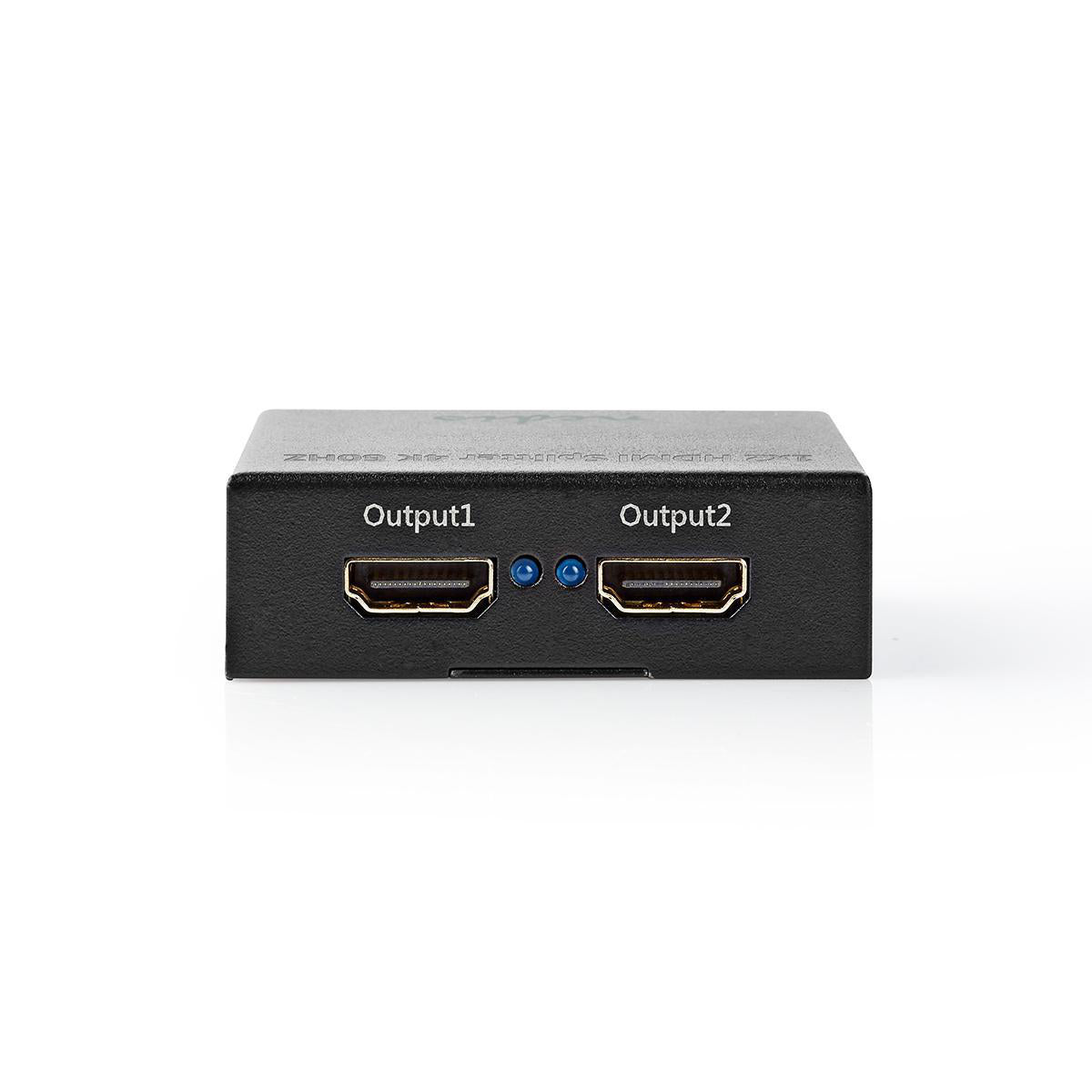 Nedis - HDMI ™ Splitter | 2-Port port(s) | 2x HDMI™ Output | 4K@60Hz | 18 Gbps | Metal | Antracit - VSPL3472AT