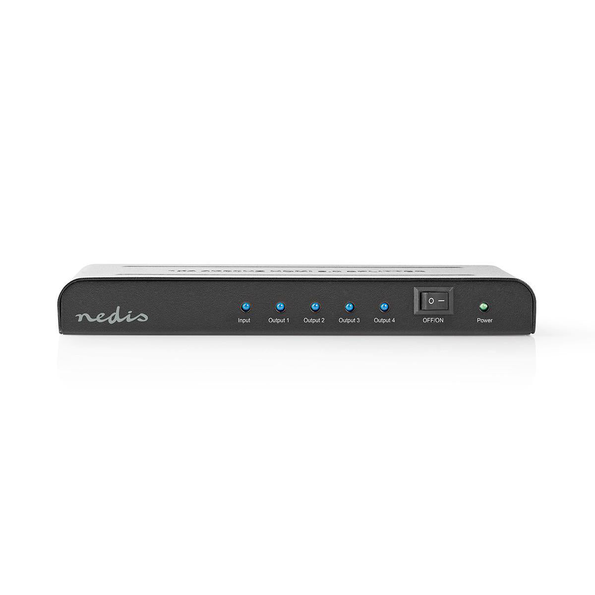 Nedis - HDMI ™ Splitter | 4-Port port(s) | 4x HDMI™ Output | 4K@60Hz | 18 Gbps | Metal | Antracit - VSPL3474AT
