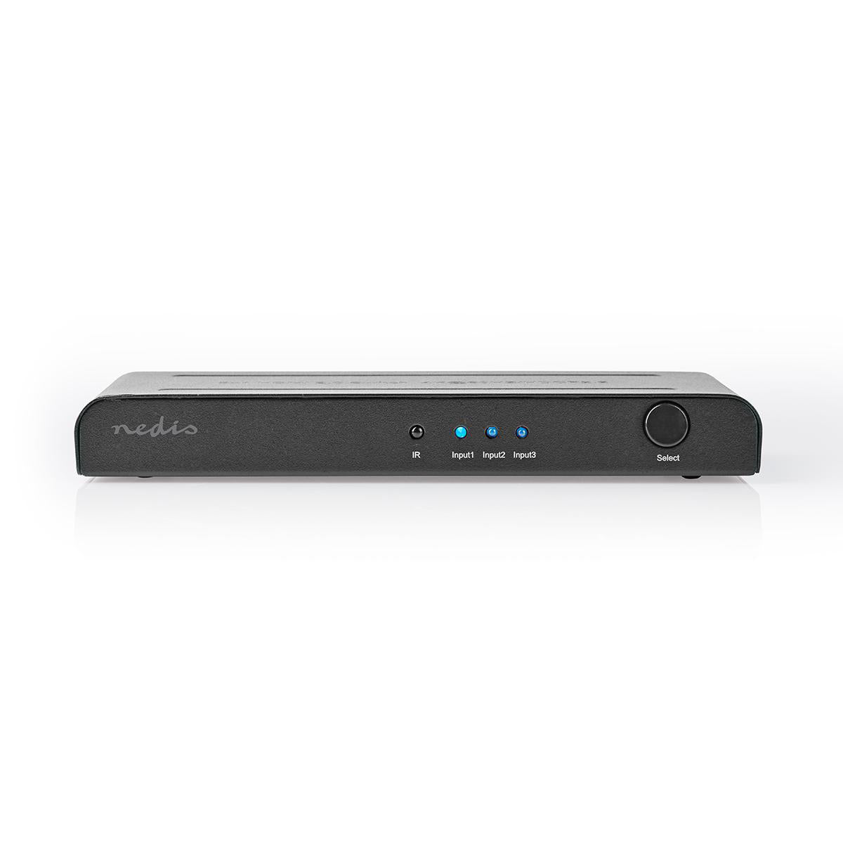 Nedis - HDMI ™ switch | 3-Port port(s) | 3x HDMI™ Input | 1x HDMI™ Output | 4K@60Hz | 18 Gbps | Fjernstyret | Metal | Antracit - VSWI3473AT