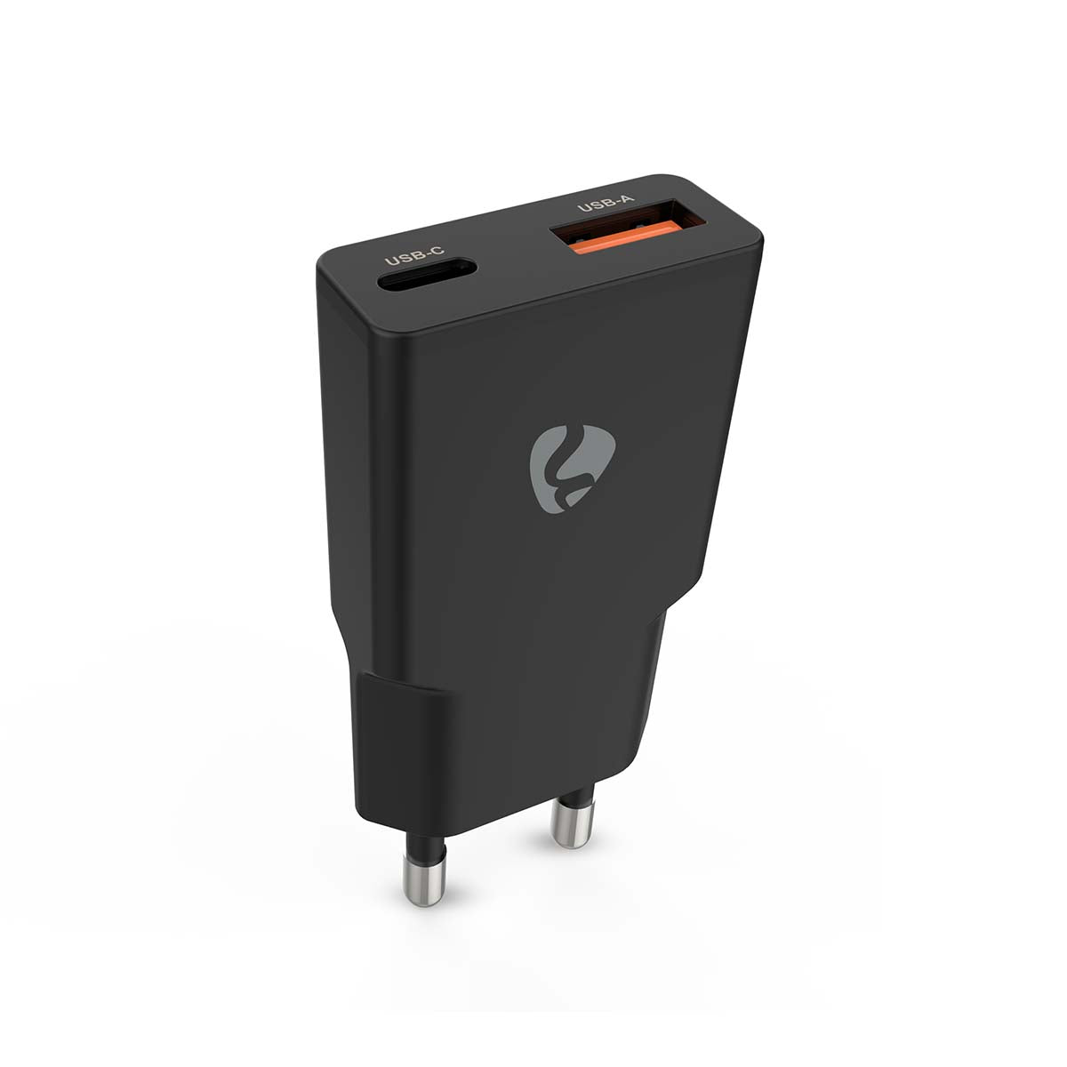 Nedis - Vægoplader | 30 W | GaN | PD3.0 30W | Hurtigopladningsfunktion | 1.5 / 2.0 / 2.5 / 3.0 A | Antal output: 2 | USB-A / USB-C™ | Automatisk Valgt Spænding | Sort - WCHA30BK