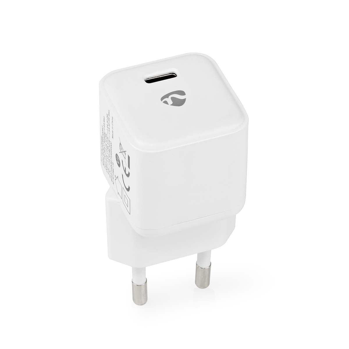 Nedis - Vægoplader | 30 W | Hurtigopladningsfunktion | 1.5 / 2.0 / 2.5 / 3.0 A | Antal output: 1 | USB-C™ | Automatisk Valgt Spænding - WCMPD30W100WT