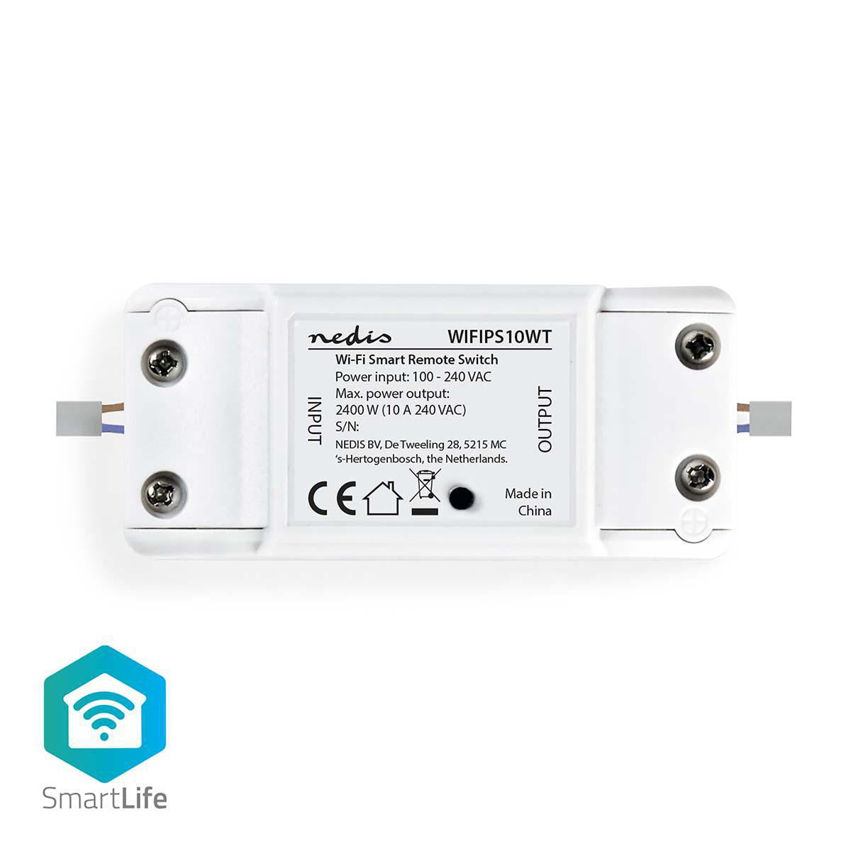 NEDIS SmartLife Afbryder | Wi-Fi | 2400 W | Terminalblok | App tilgængelig til: Android™ / IOS