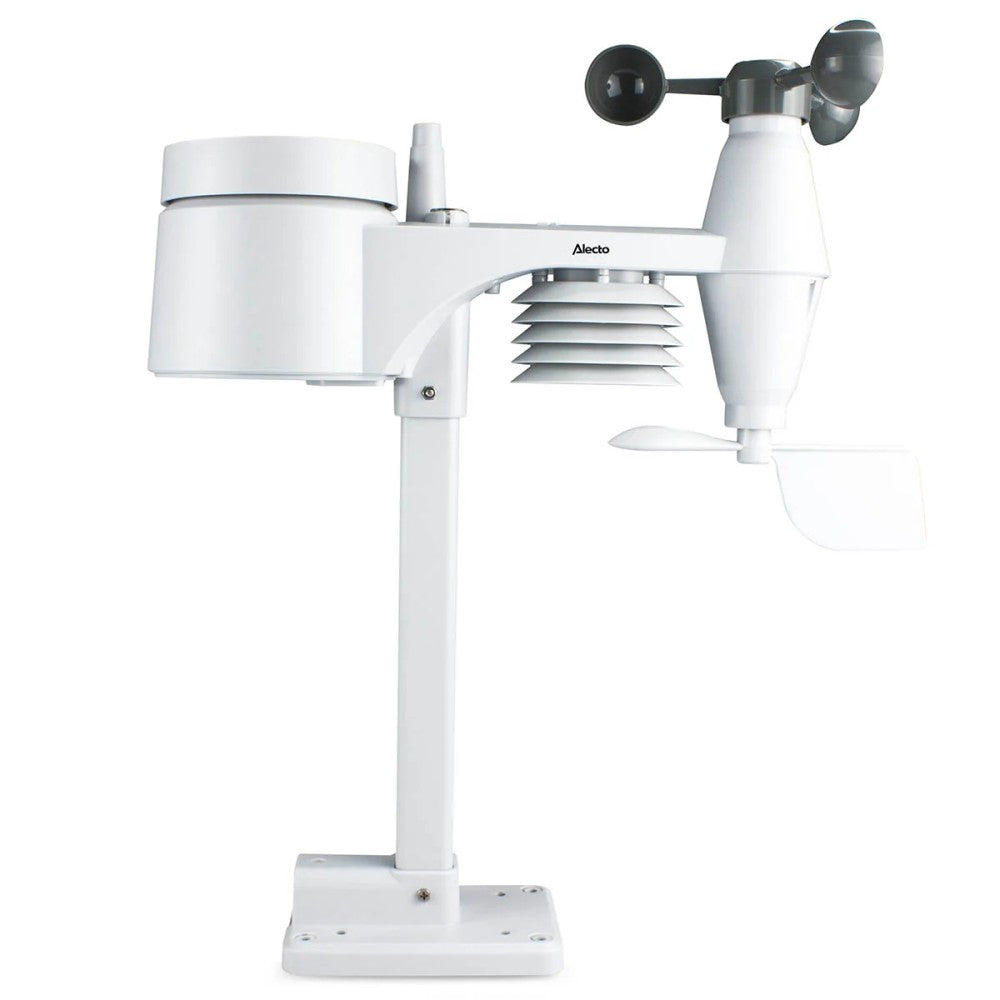 Alecto - WS-4800 Professionel vejrstation med trådløs sensor hvid