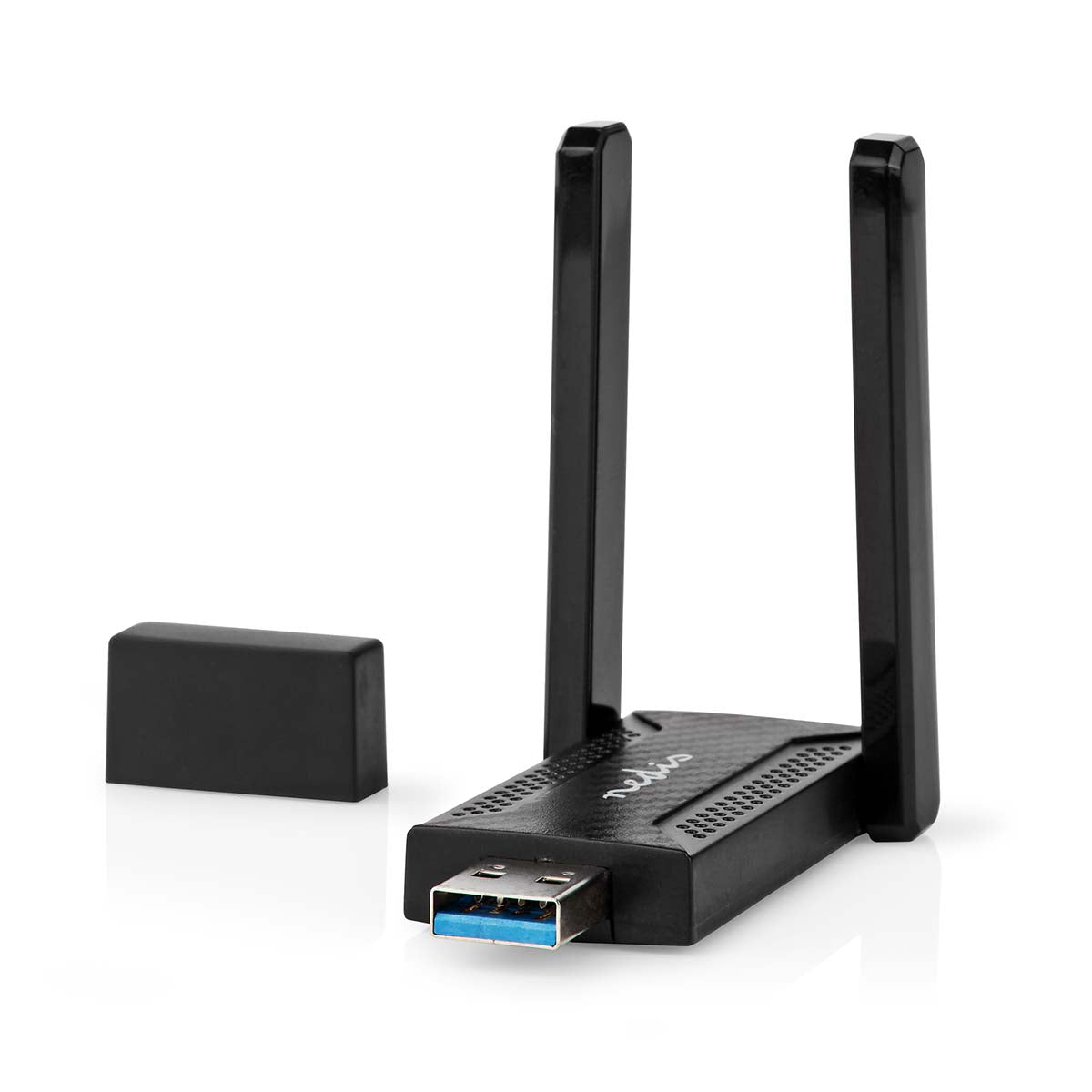 Nedis - Netværk dongle | Wi-Fi | AC1200 | 2.4/5 GHz (Dual Band) | USB3.0 | Wi-Fi-hastighed total: 1200 Mbps | Windows 10 / Windows 11 / Windows 8 - WSNWA1210BK