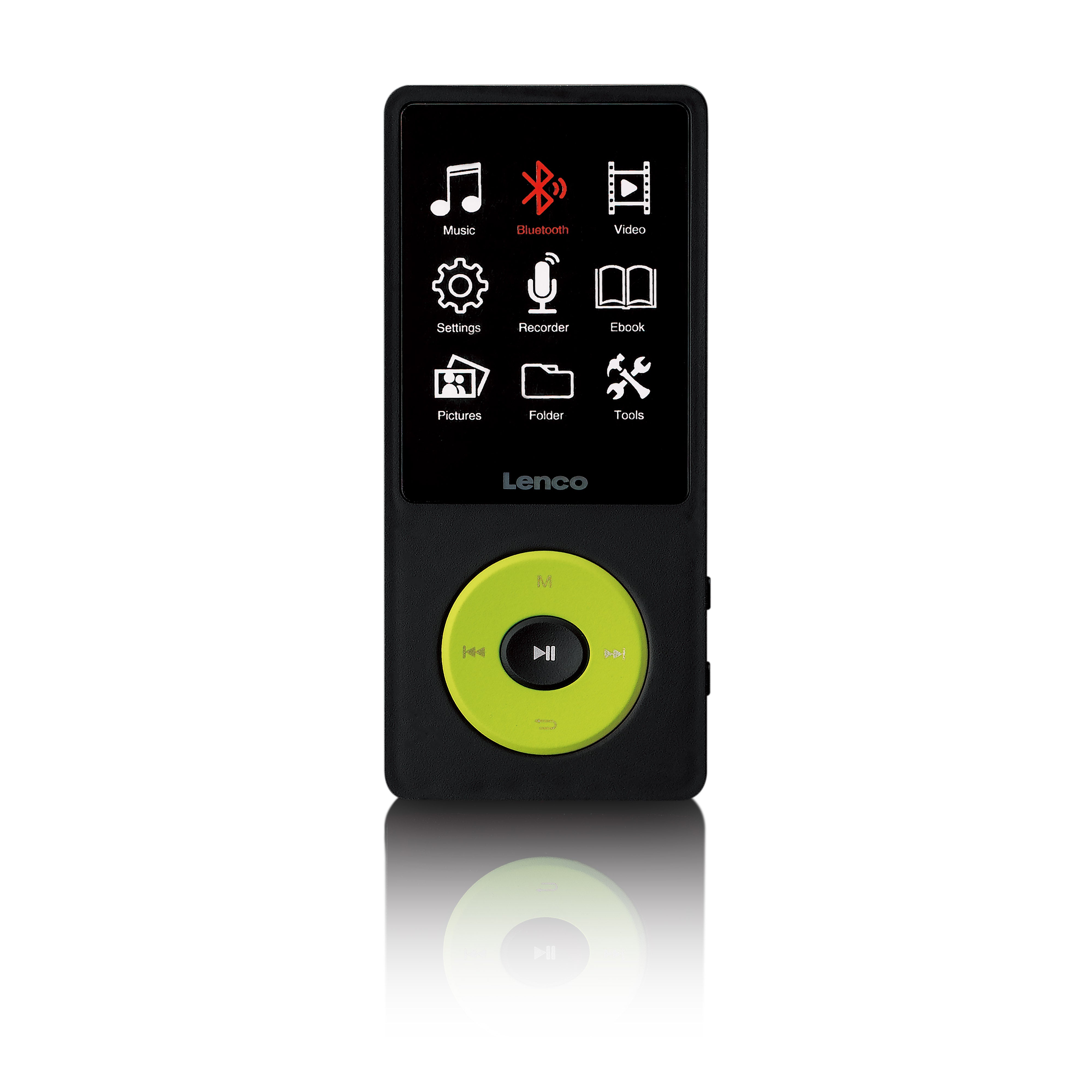 Lenco - MP3/MP4-afspiller med Bluetooth® og 8 GB intern hukommelse Green - XEMIO-860GN
