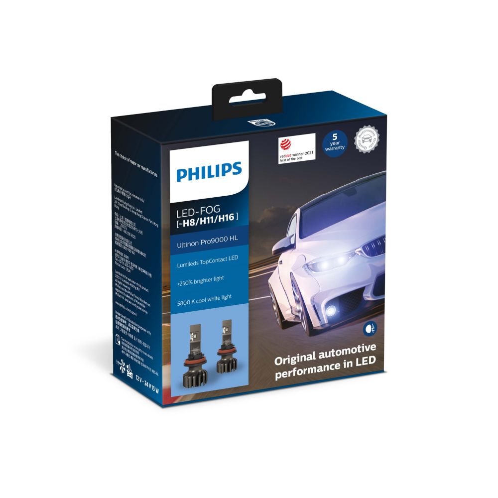 Philips 11366U90CWX2 Ultinon Pro9000 LED-tågelys H8/H11/H16