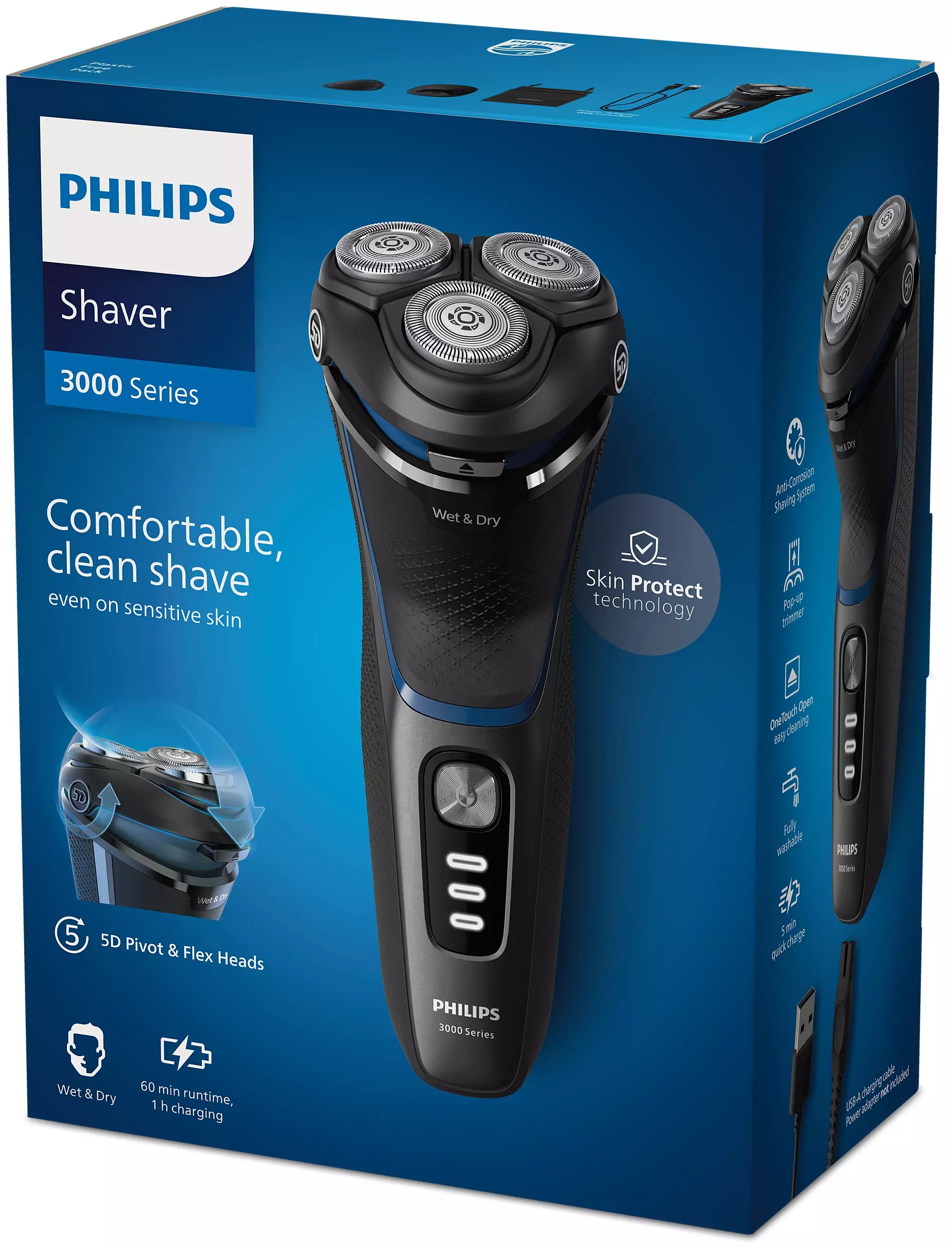 Philips S3344/13 Elektrisk shaver til våd og tør barbering 3000 Series