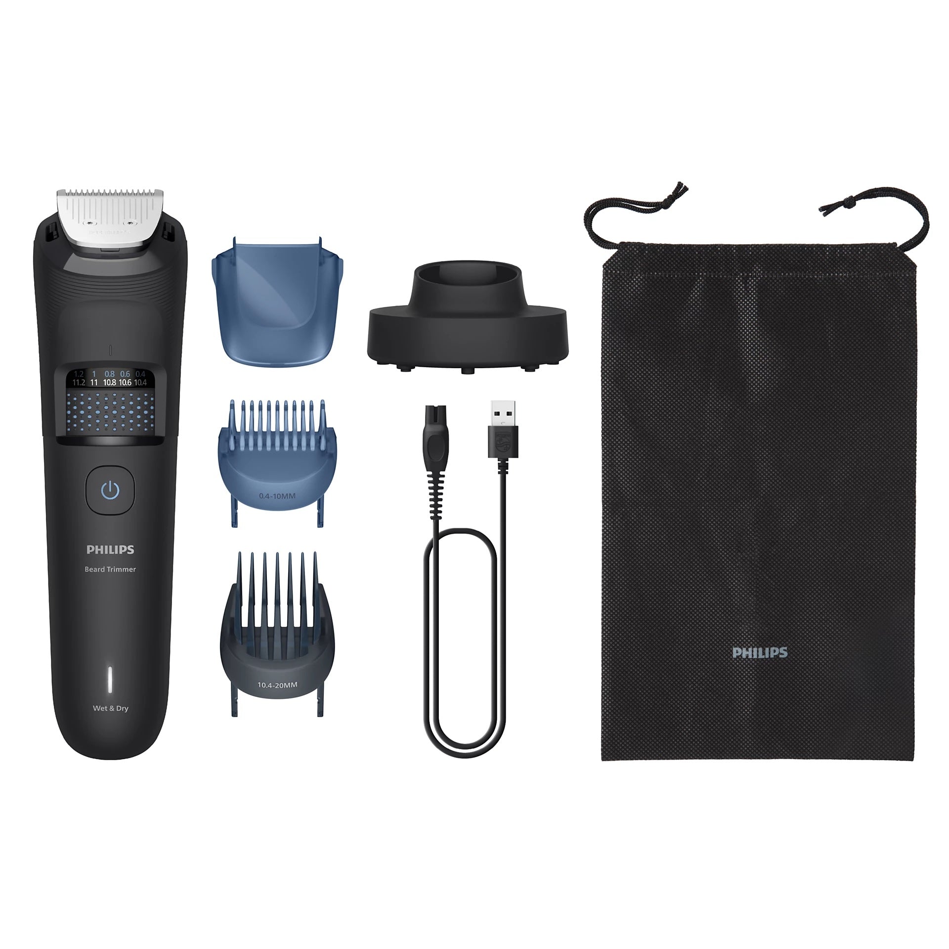 Philips 5000 Series SBT5780/15 skægtrimmer med indbygget håropsamler i brug.