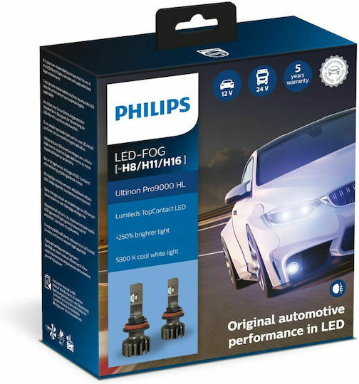 Philips 11366U90CWX2 Ultinon Pro9000 LED-tågelys H8/H11/H16